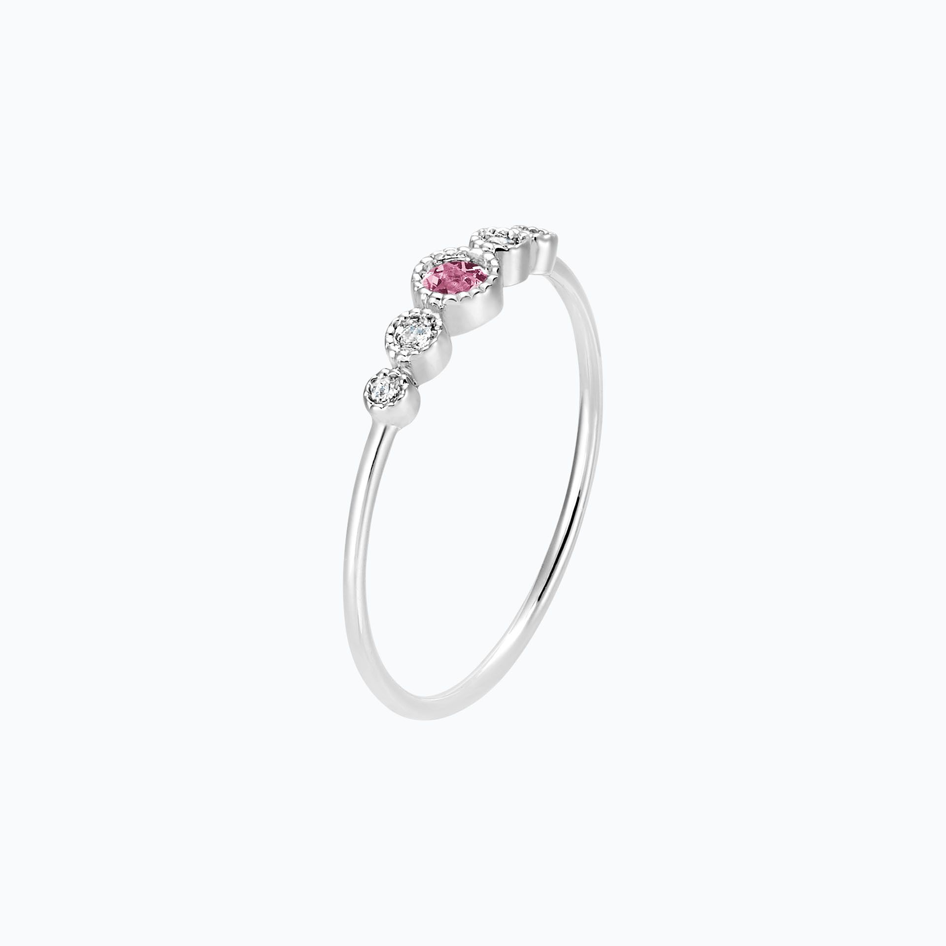 Solitaire Léa Millegrain Saphir Rose Poudré