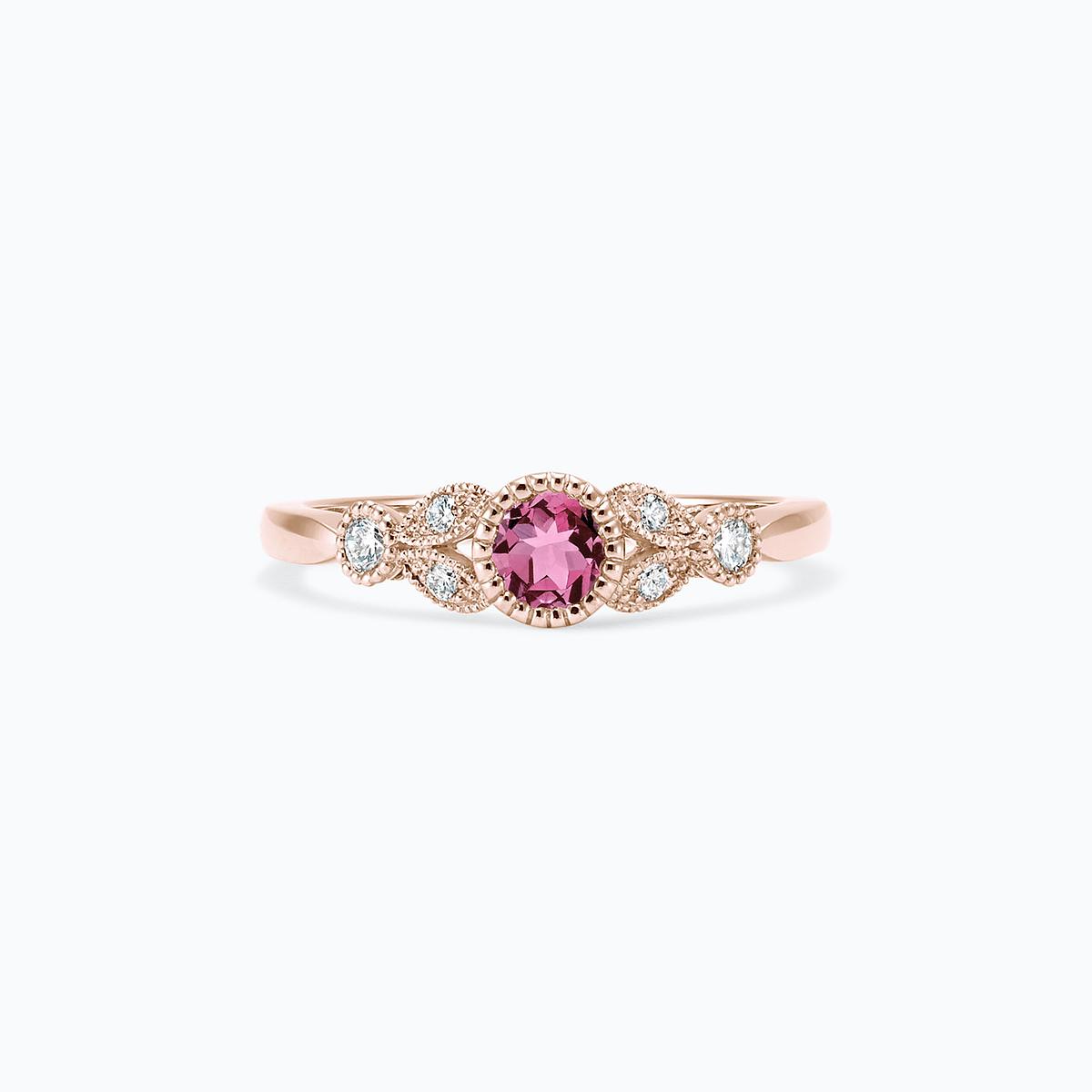 Solitaire Salomé Millegrain Saphir Rose Pivoine