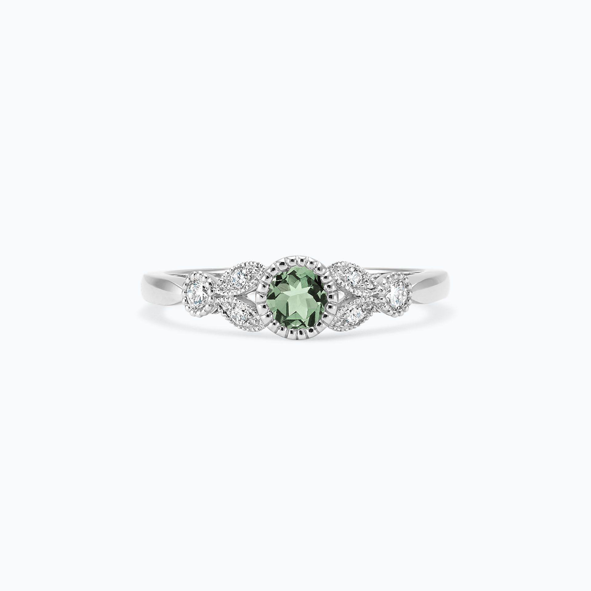 Solitaire Salomé Millegrain Saphir Vert