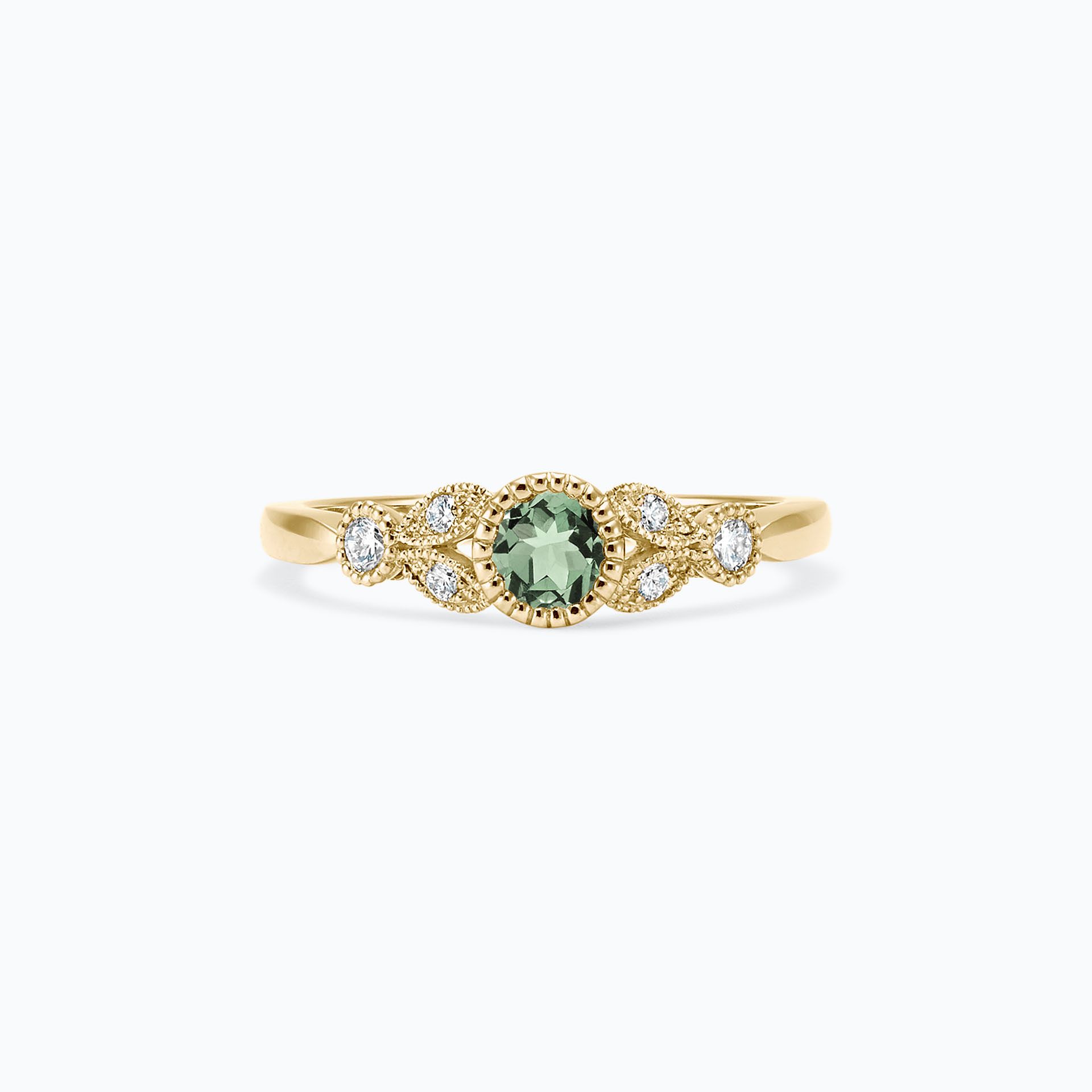 Solitaire Salomé Millegrain Saphir Vert