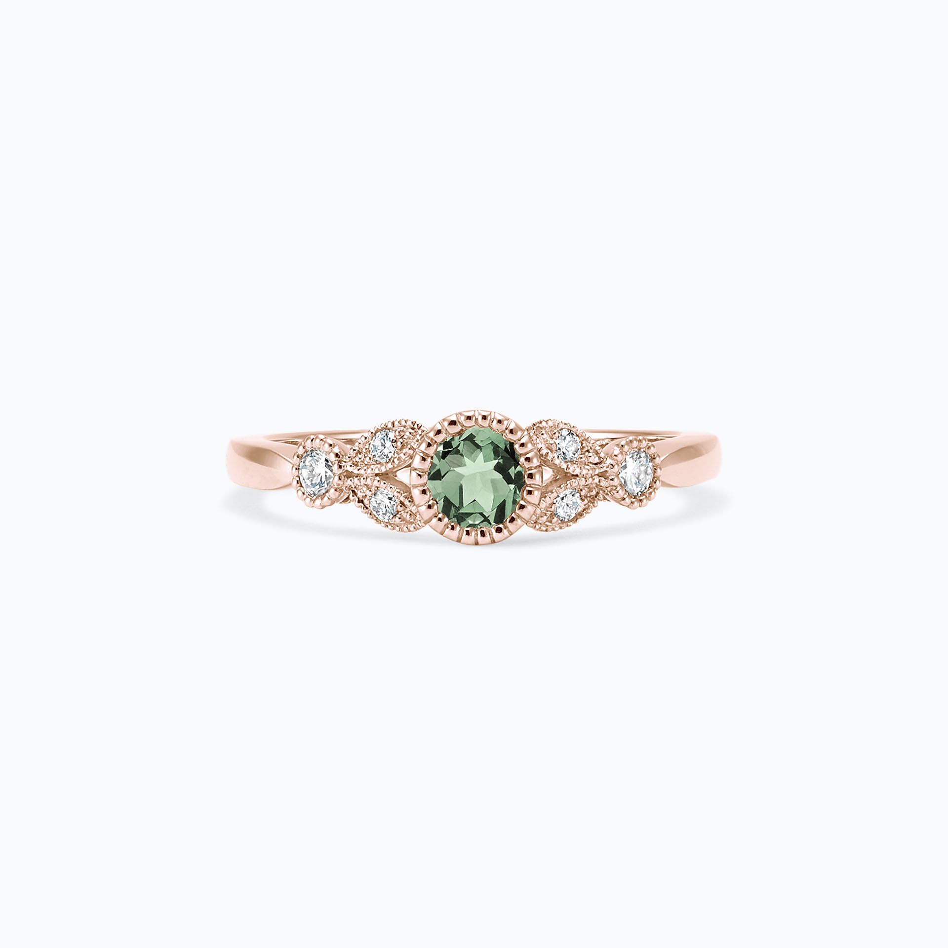 Solitaire Salomé Millegrain Saphir Vert