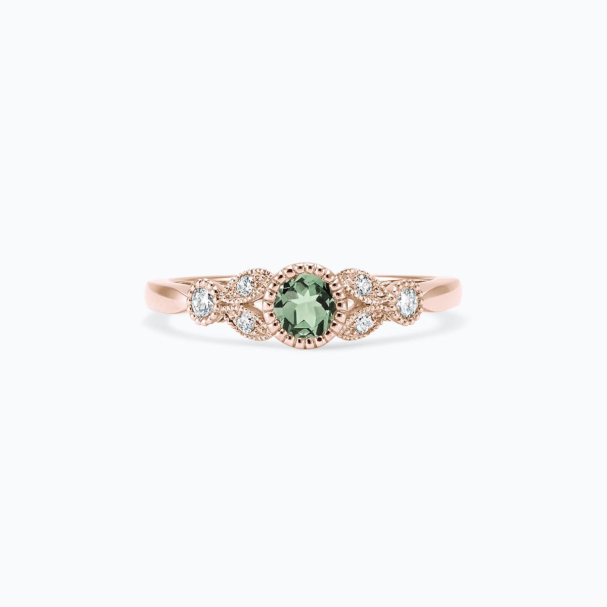Solitaire Salomé Millegrain Saphir Vert