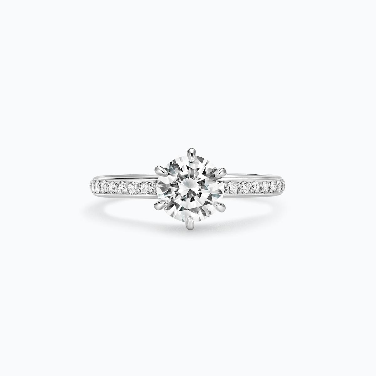 Solitaire Pavé Tulipe