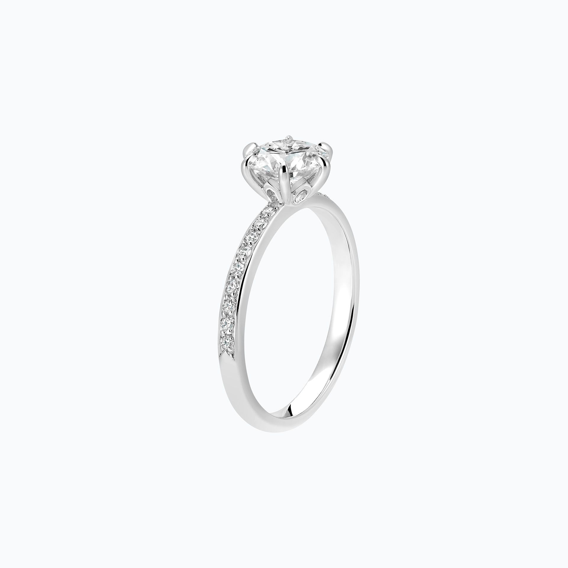 Solitaire Pavé Tulipe