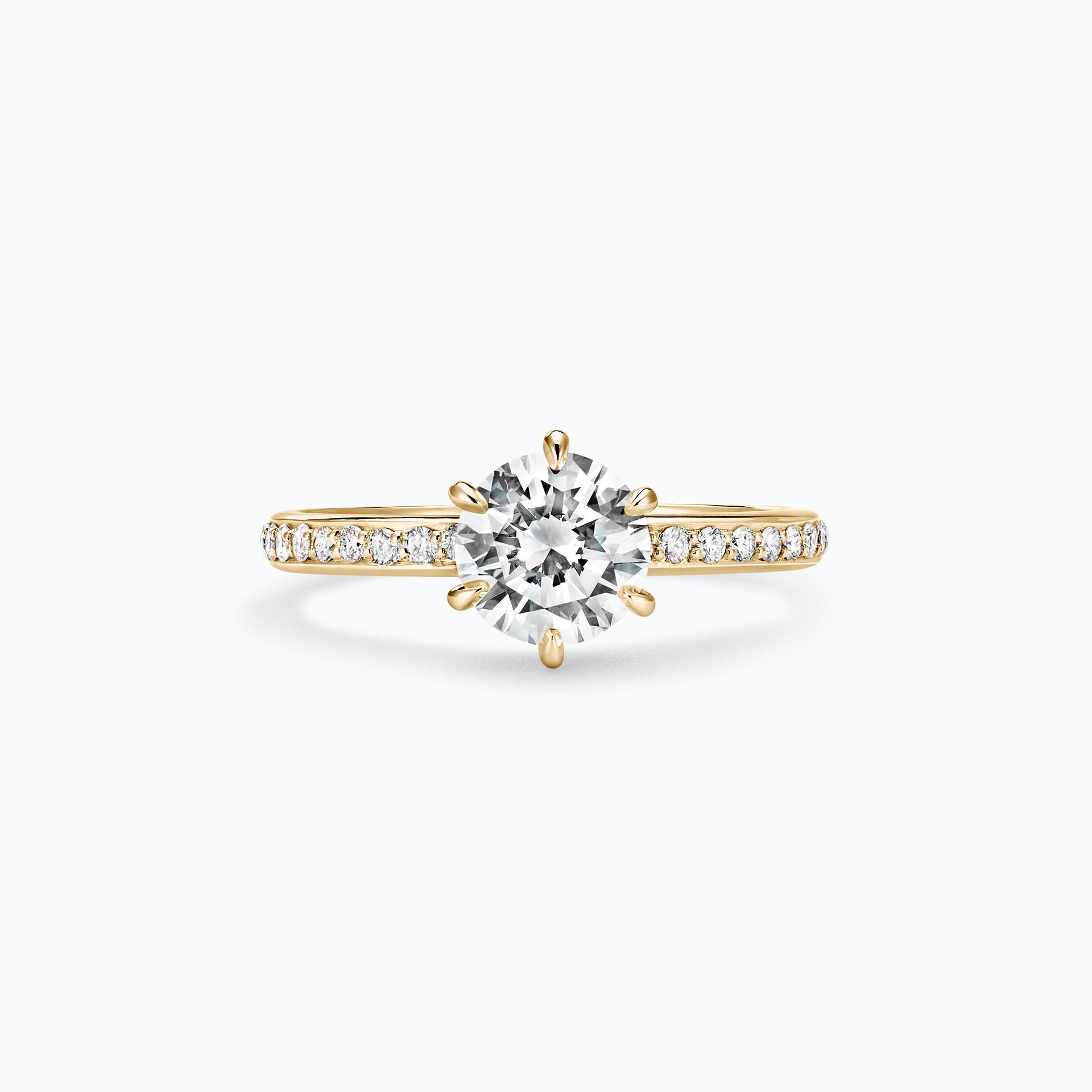 Solitaire Pavé Tulipe Diamant de Synthèse