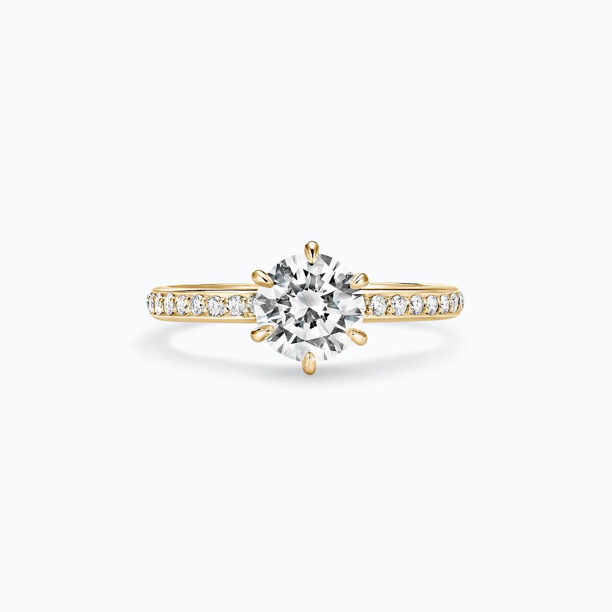 Solitaire Pavé Tulipe Diamant de Synthèse