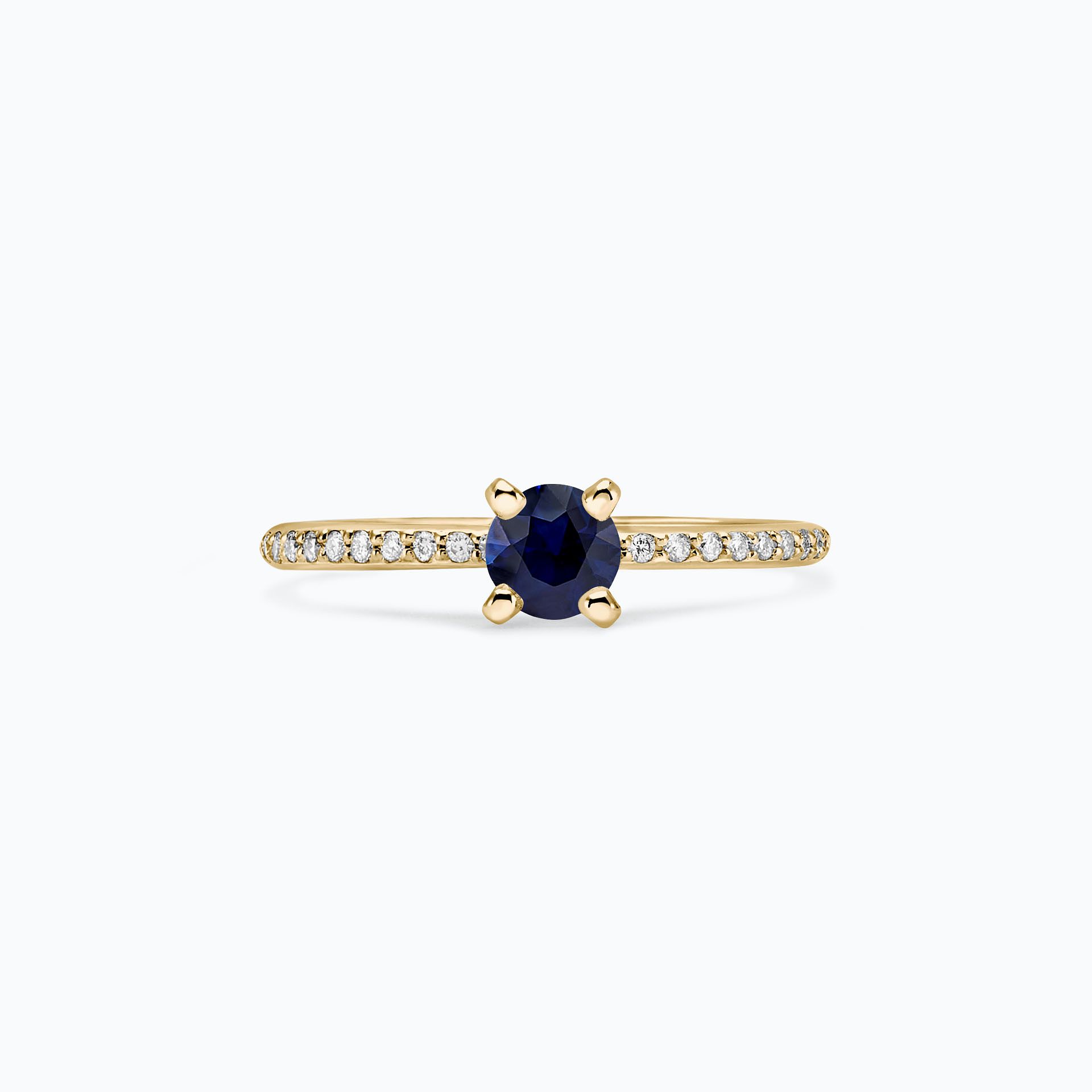 Solitaire Pavé Séléné Saphir 4.5 mm