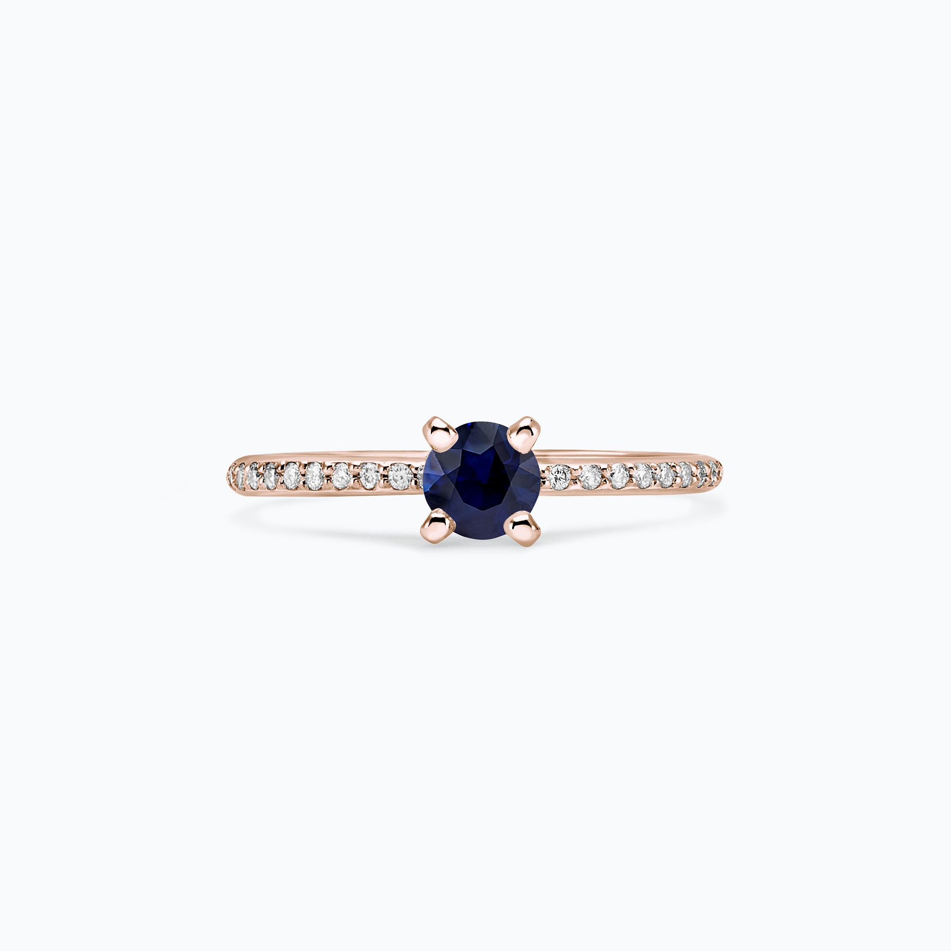 Solitaire Pavé Séléné Saphir 4.5 mm
