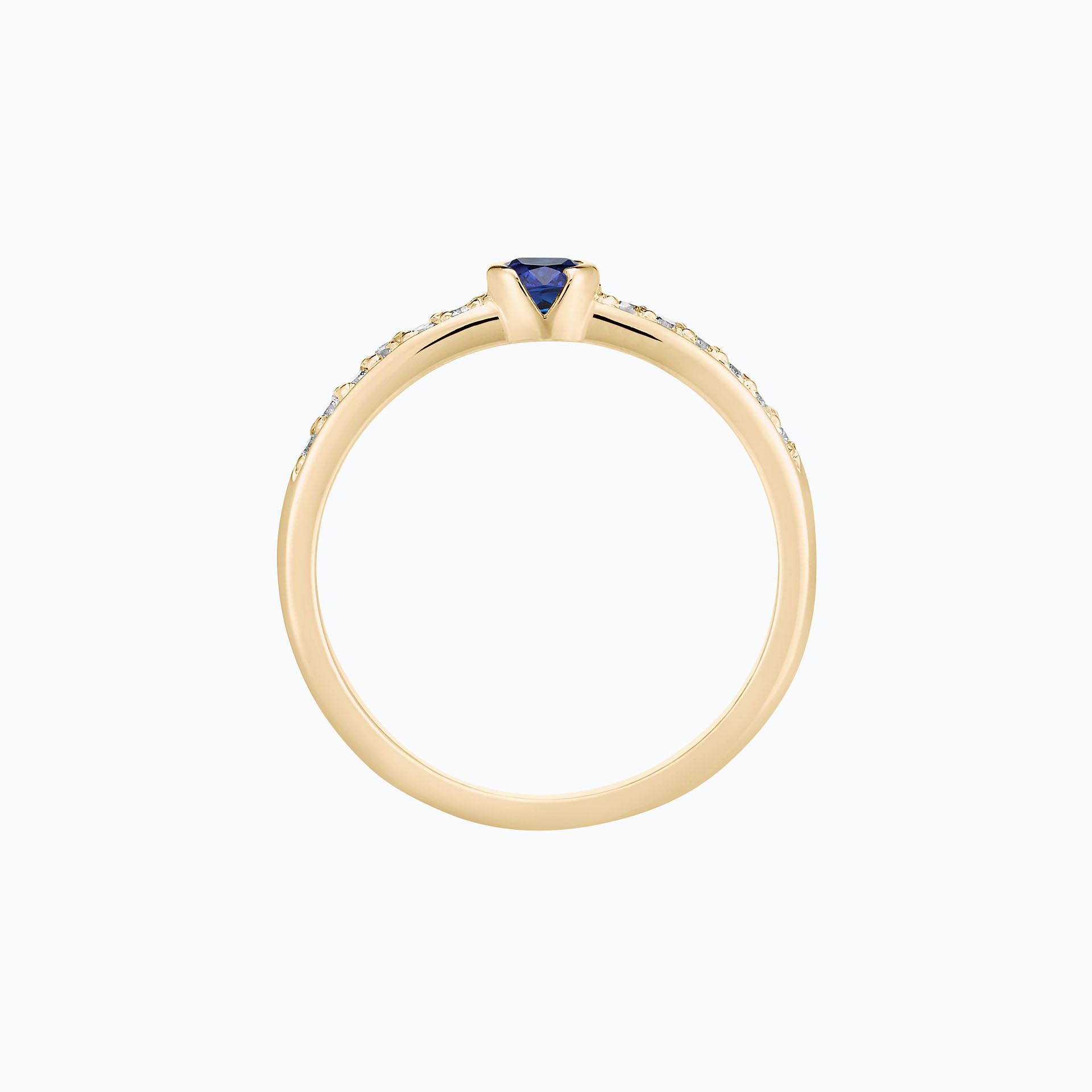 Solitaire Pavé Justine Saphir 3.5 mm