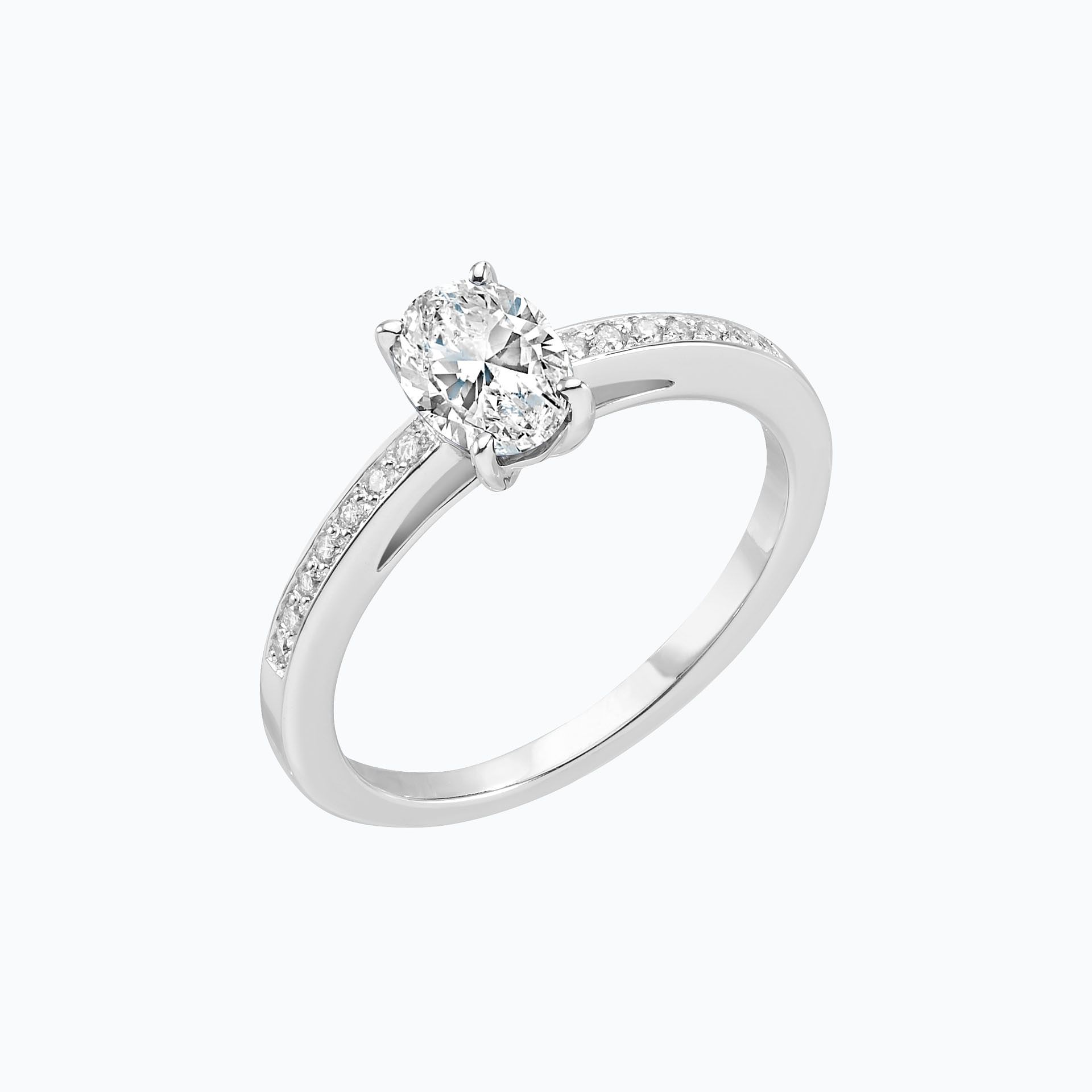 Solitaire Pavé Julia Diamant de Synthèse