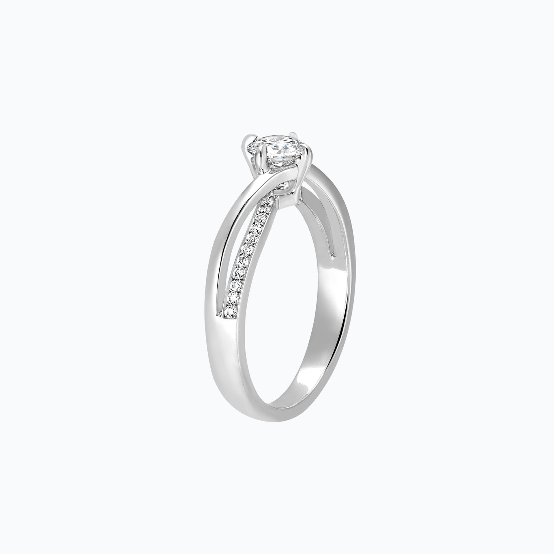 Solitaire Pavé Kelly Twist