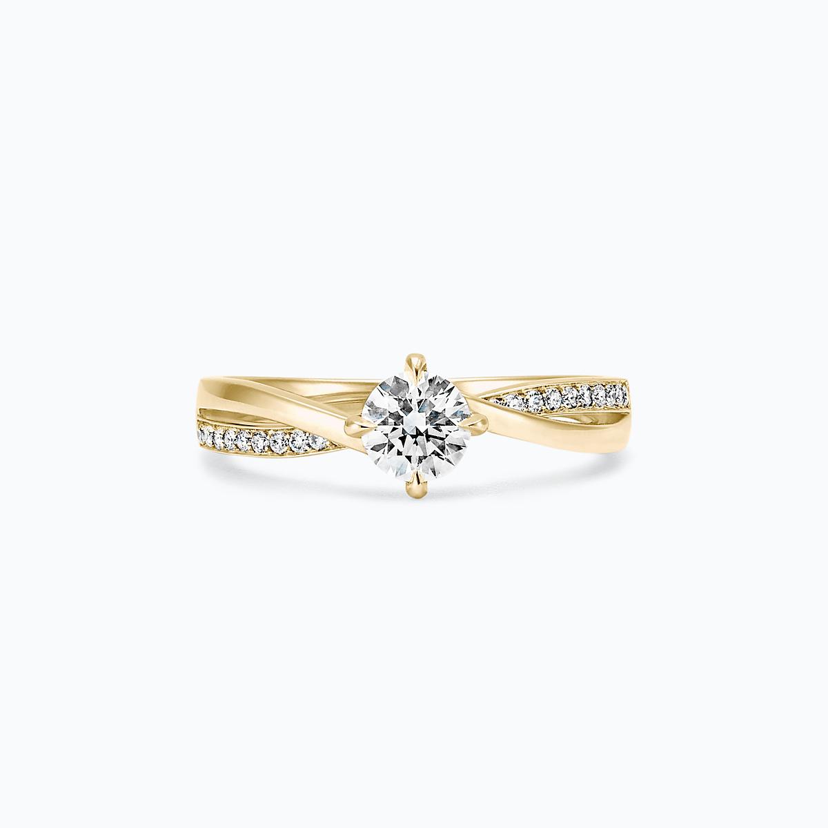 Solitaire Pavé Kelly Twist Diamant de Synthèse