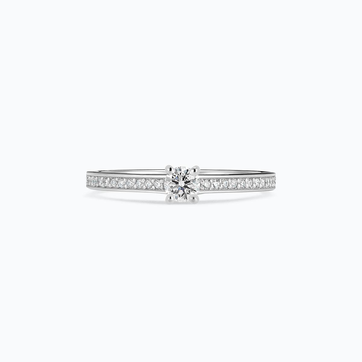 Solitaire Pavé Lagon Bleu 0.15 carat