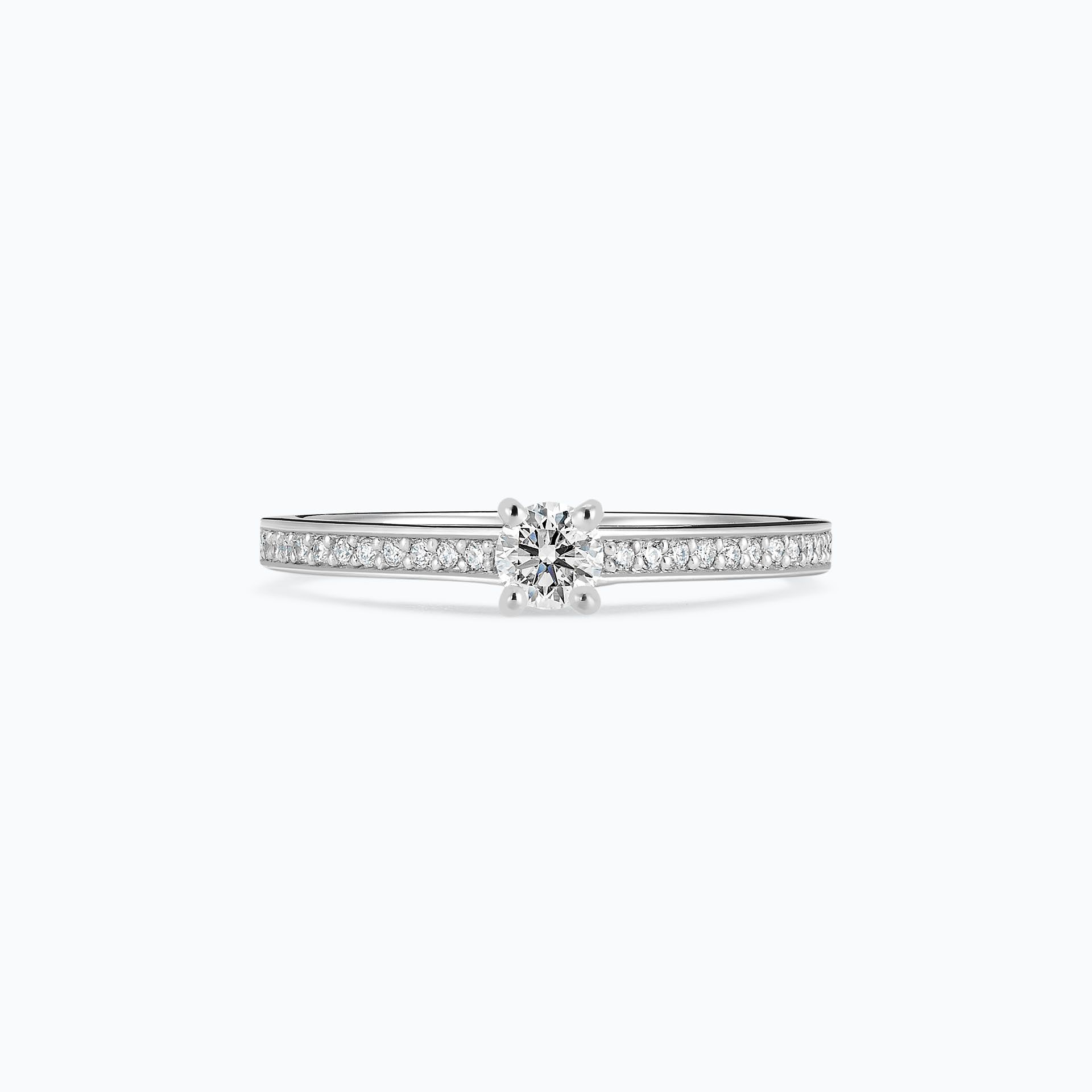 Solitaire Pavé Lagon Bleu 0.15 carat