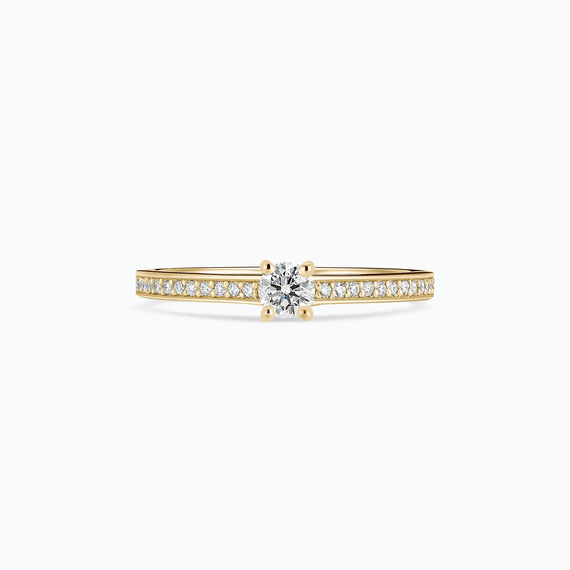 Solitaire Pavé Lagon Bleu 0.15 carat