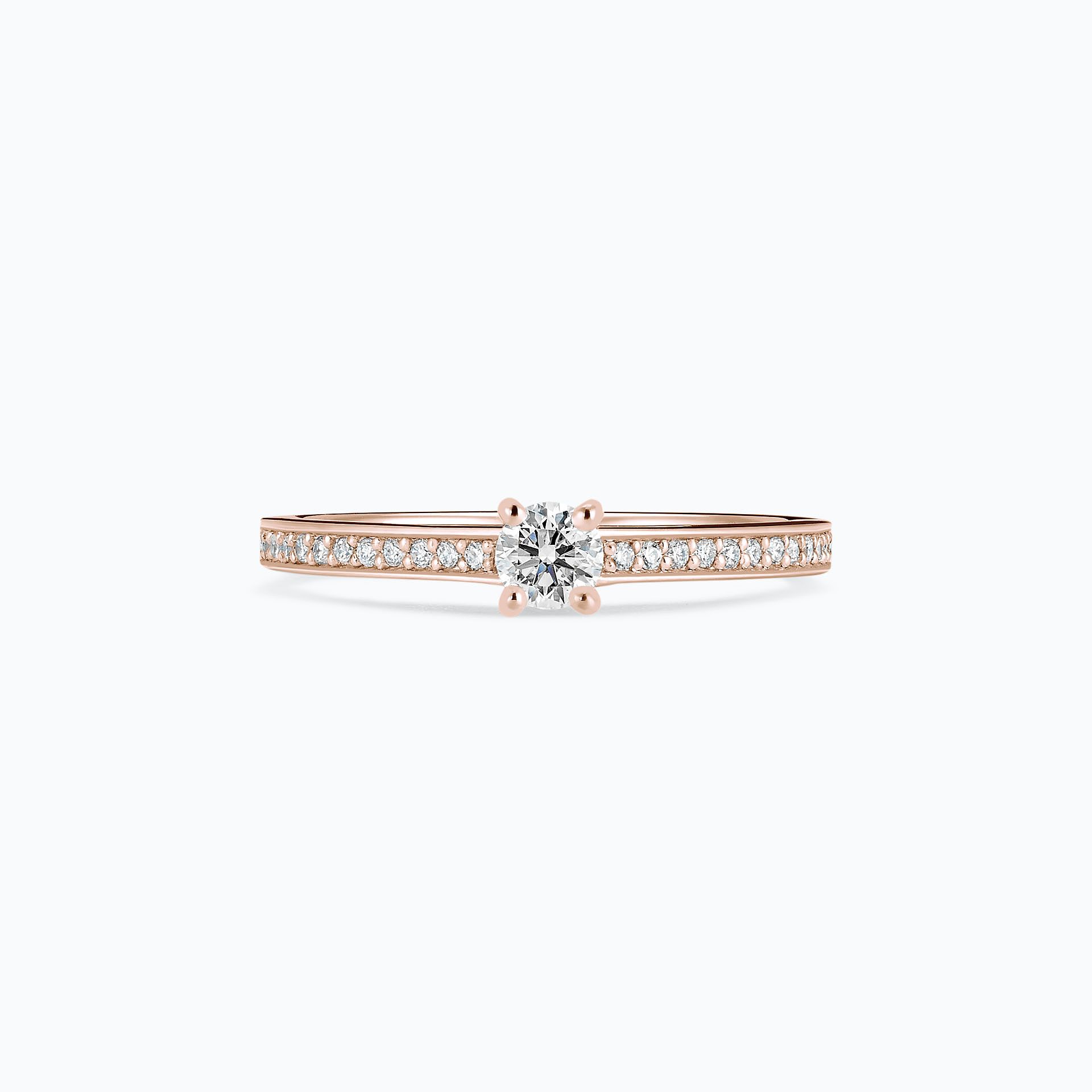 Solitaire Pavé Lagon Bleu 0.15 carat
