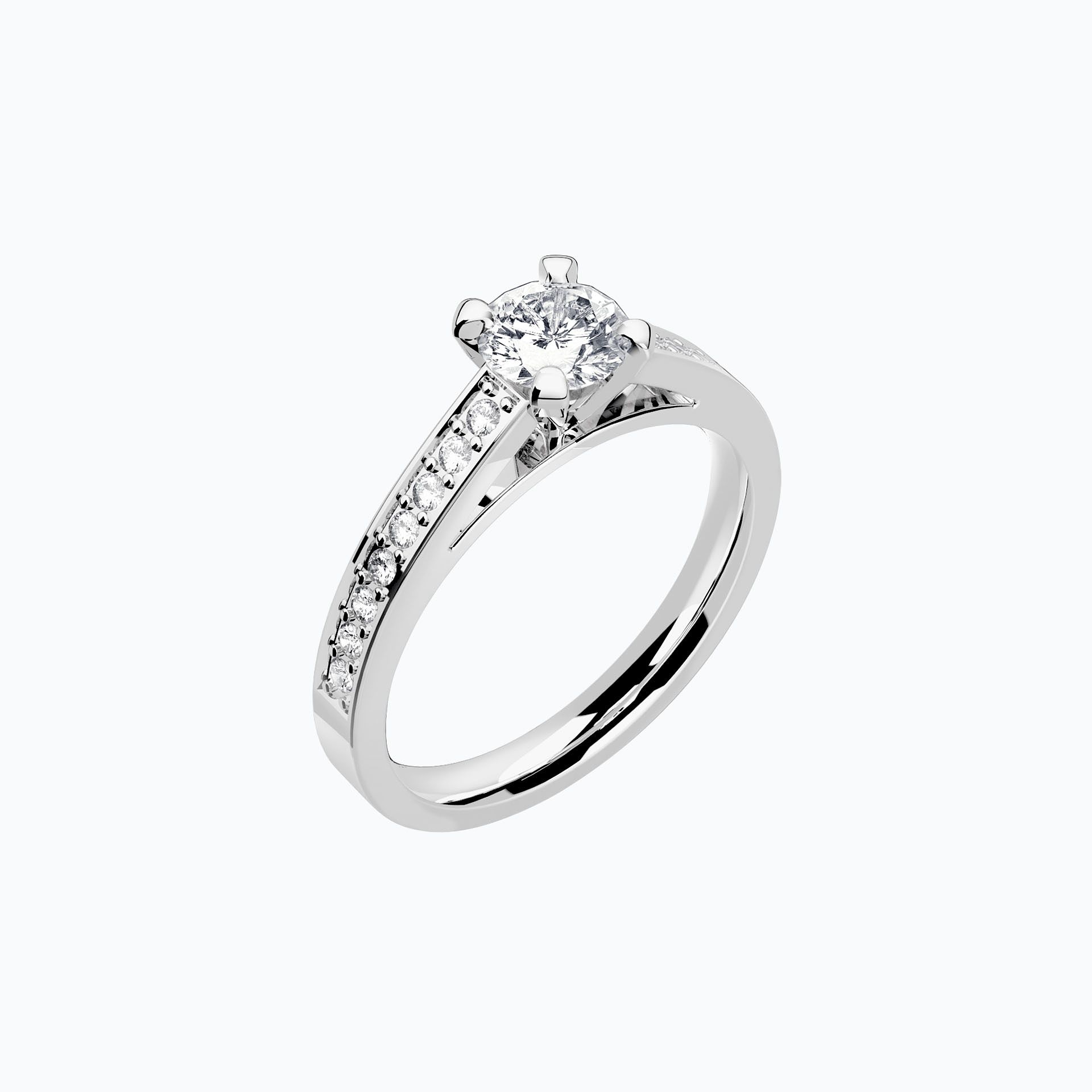 Solitaire Pavé Lagon Bleu Iconique