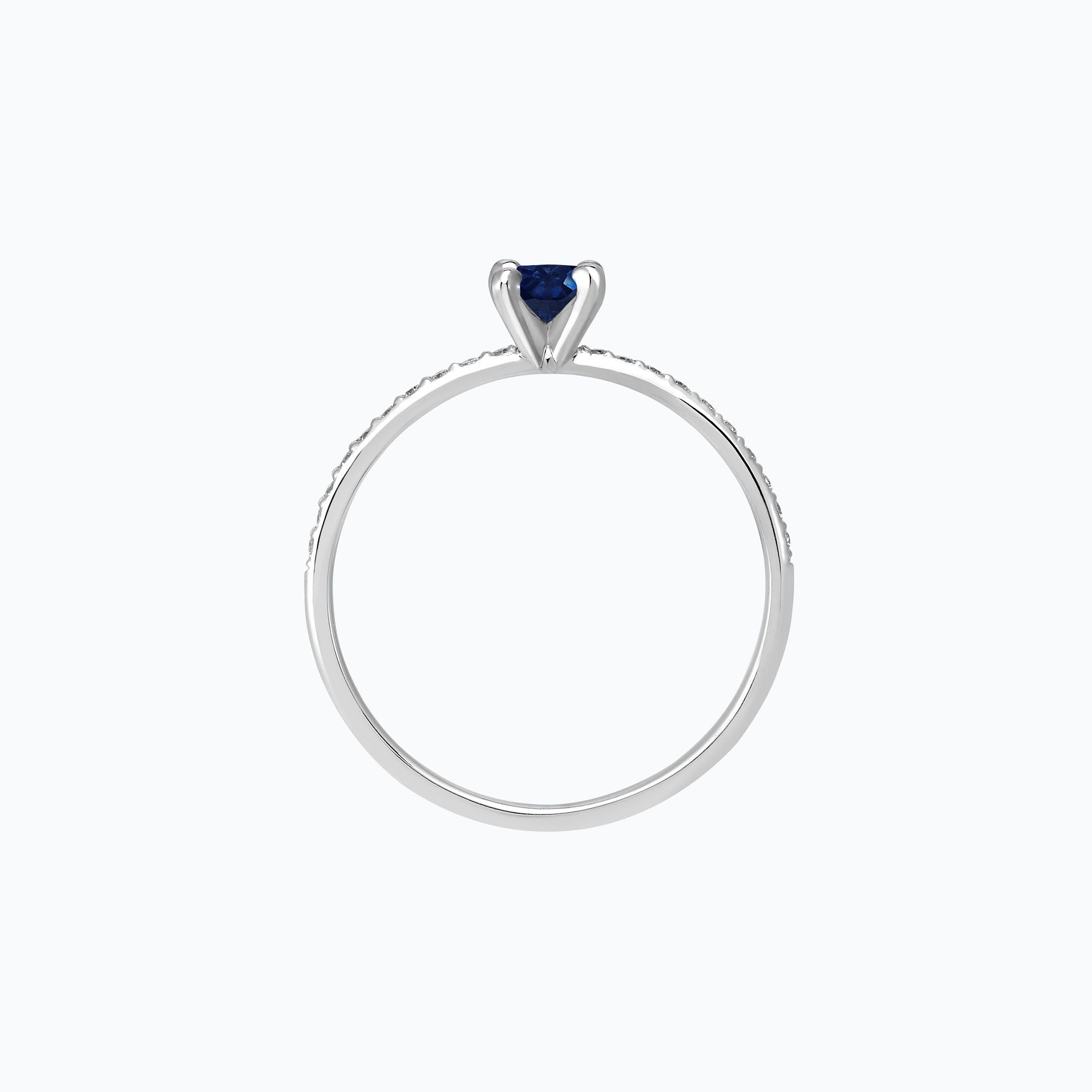 Solitaire Pavé Séléné Saphir 4.5 mm