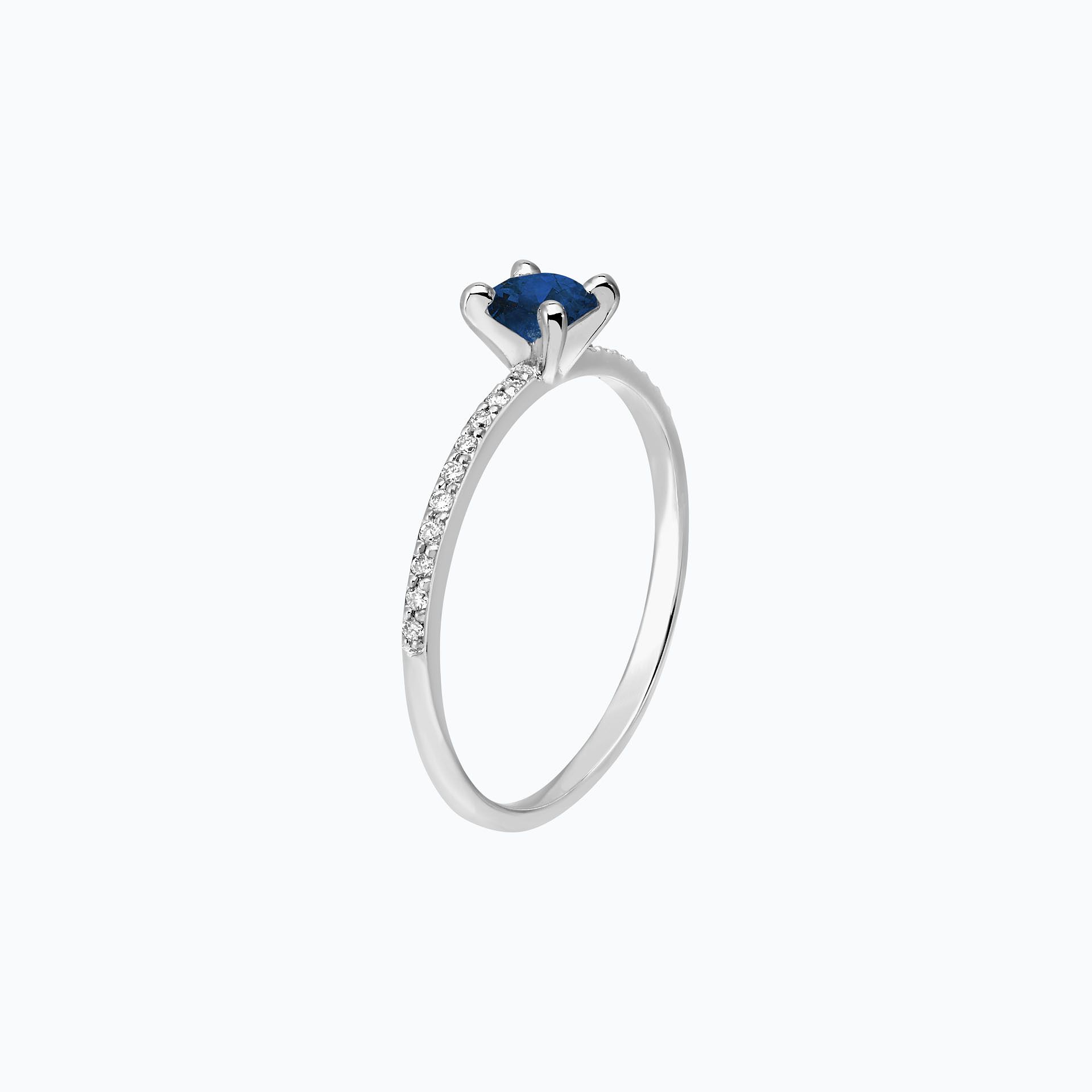 Solitaire Pavé Séléné Saphir 4.5 mm