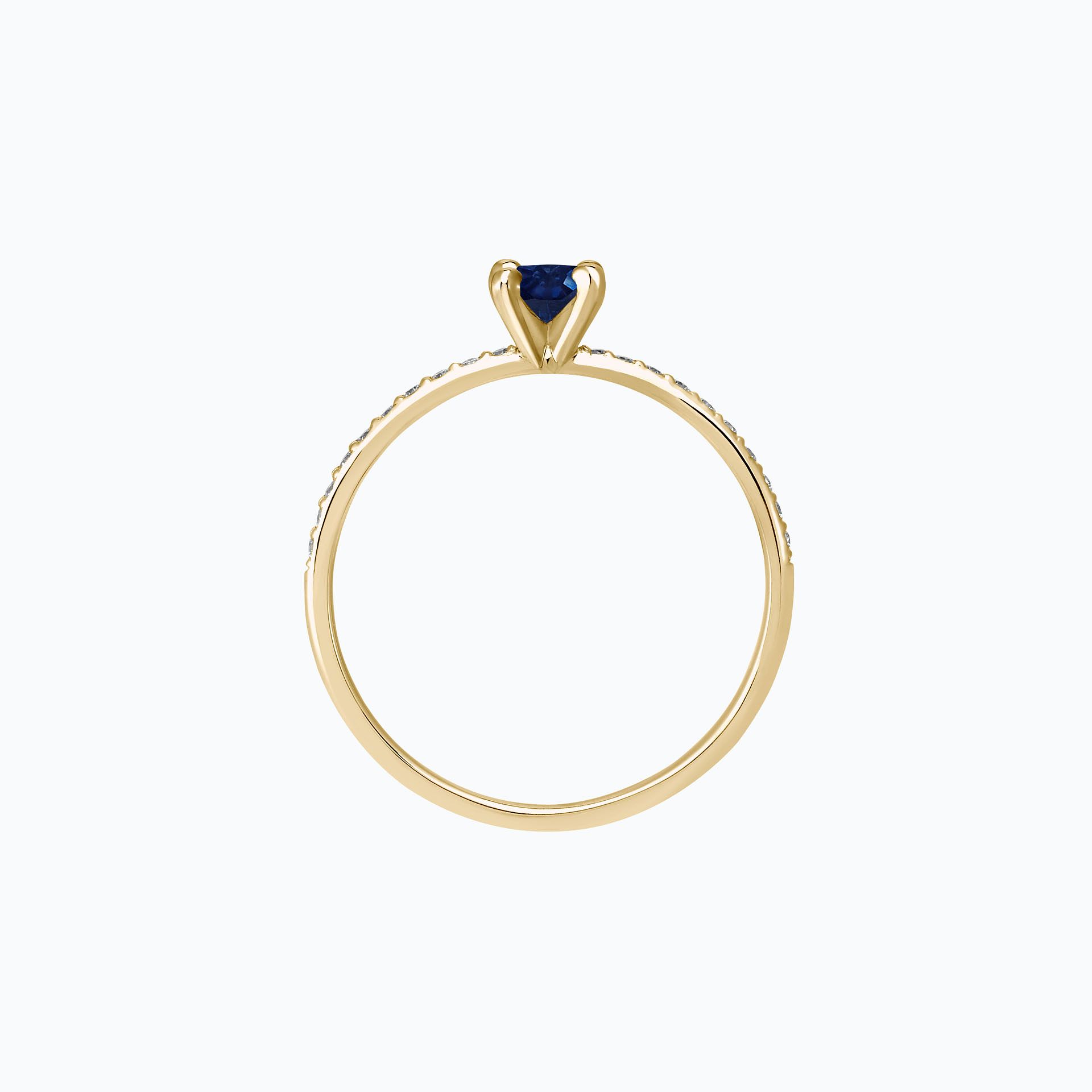 Solitaire Pavé Séléné Saphir 4.5 mm