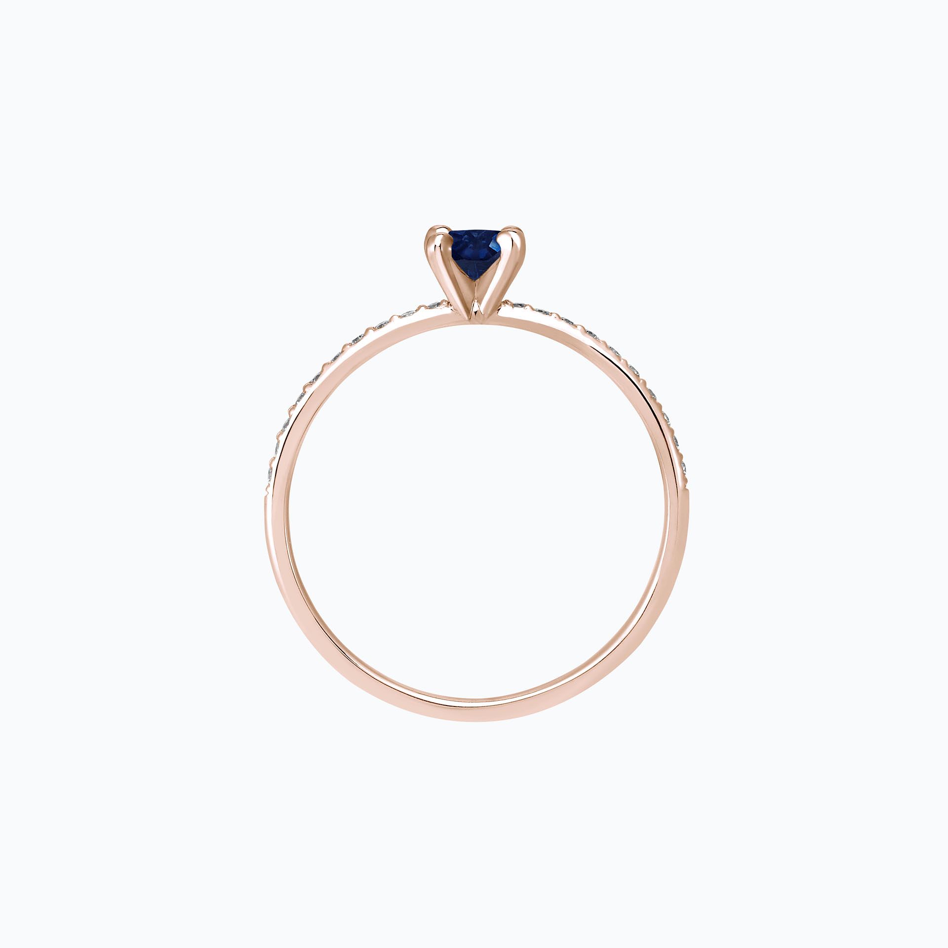 Solitaire Pavé Séléné Saphir 4.5 mm