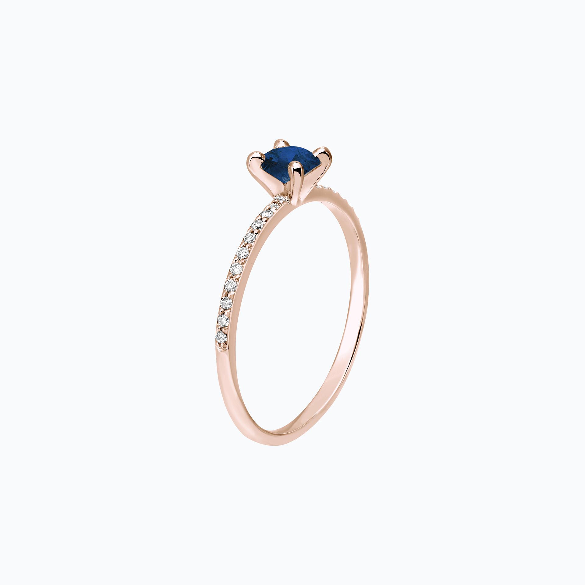 Solitaire Pavé Séléné Saphir 4.5 mm