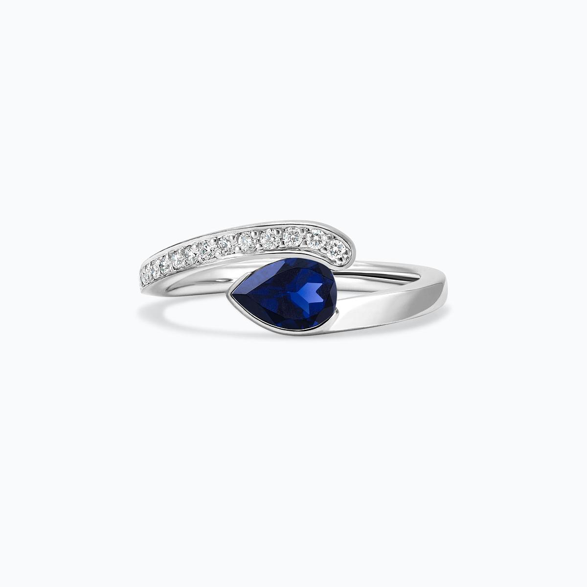Solitaire Pavé Starlight Saphir