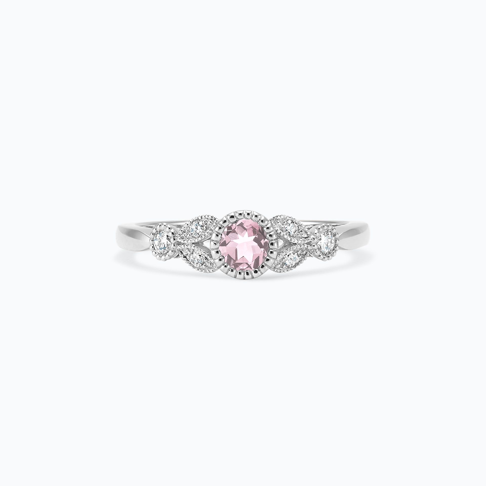 Solitaire Salomé Millegrain Saphir Blanc de Rose