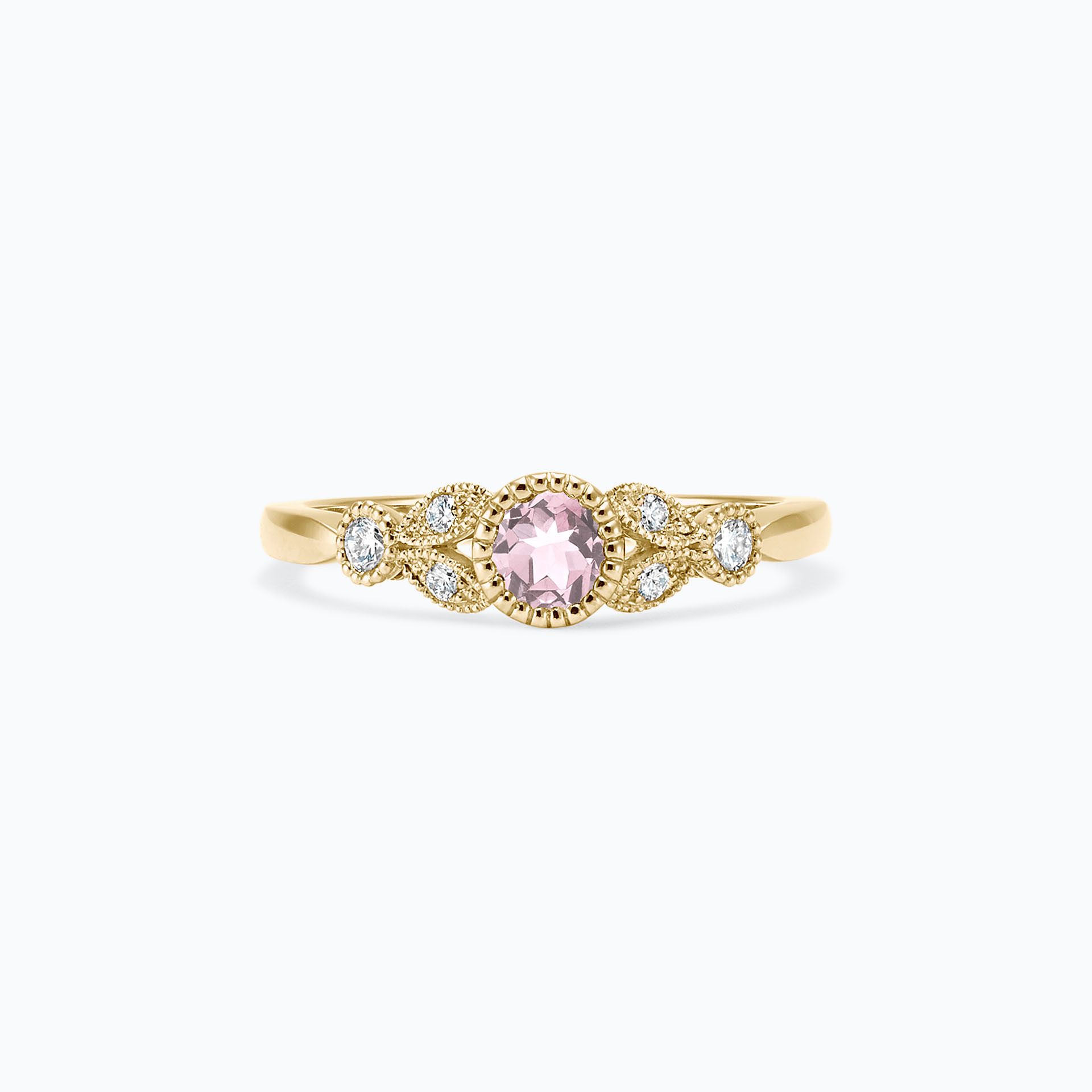 Solitaire Salomé Millegrain Saphir Blanc de Rose