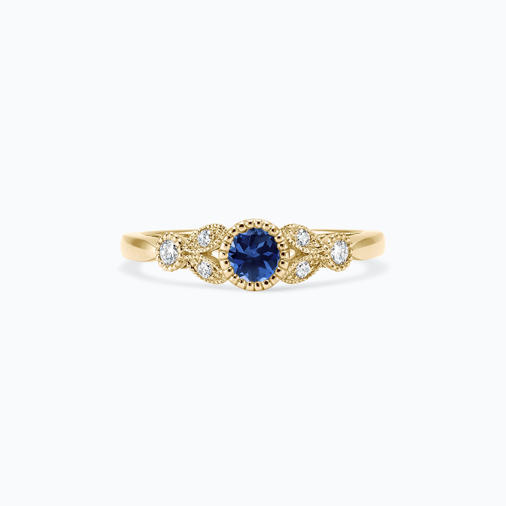 Solitaire Salomé Millegrain Saphir Bleu Éclipse