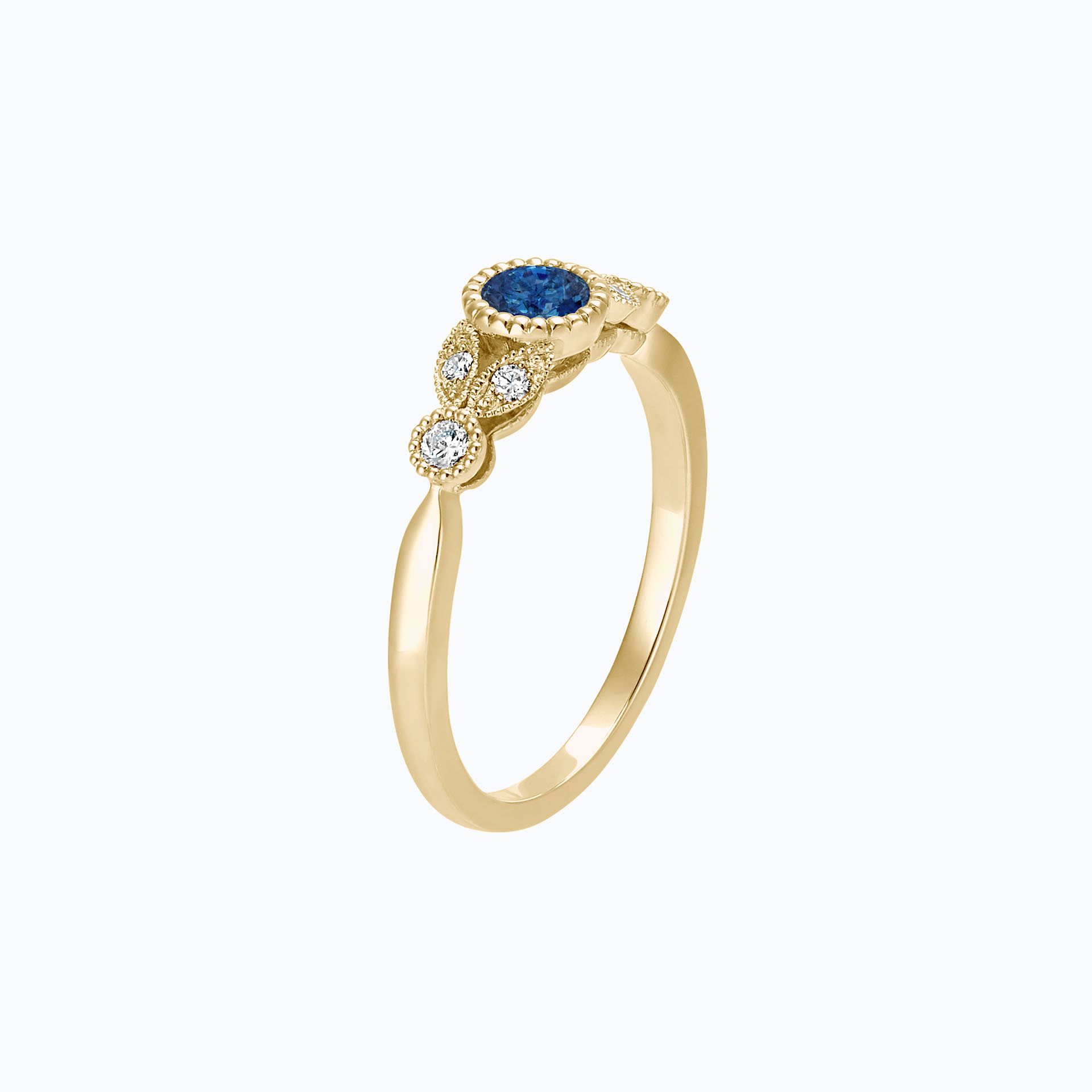 Solitaire Salomé Millegrain Saphir Bleu Éclipse