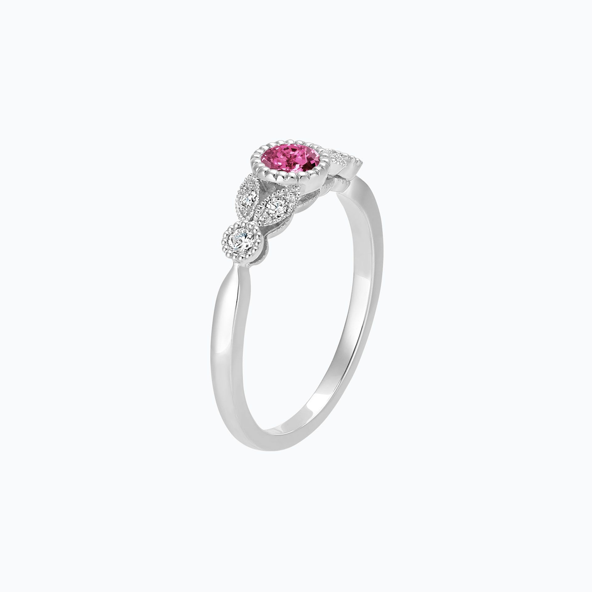 Solitaire Salomé Millegrain Saphir Rose Pivoine