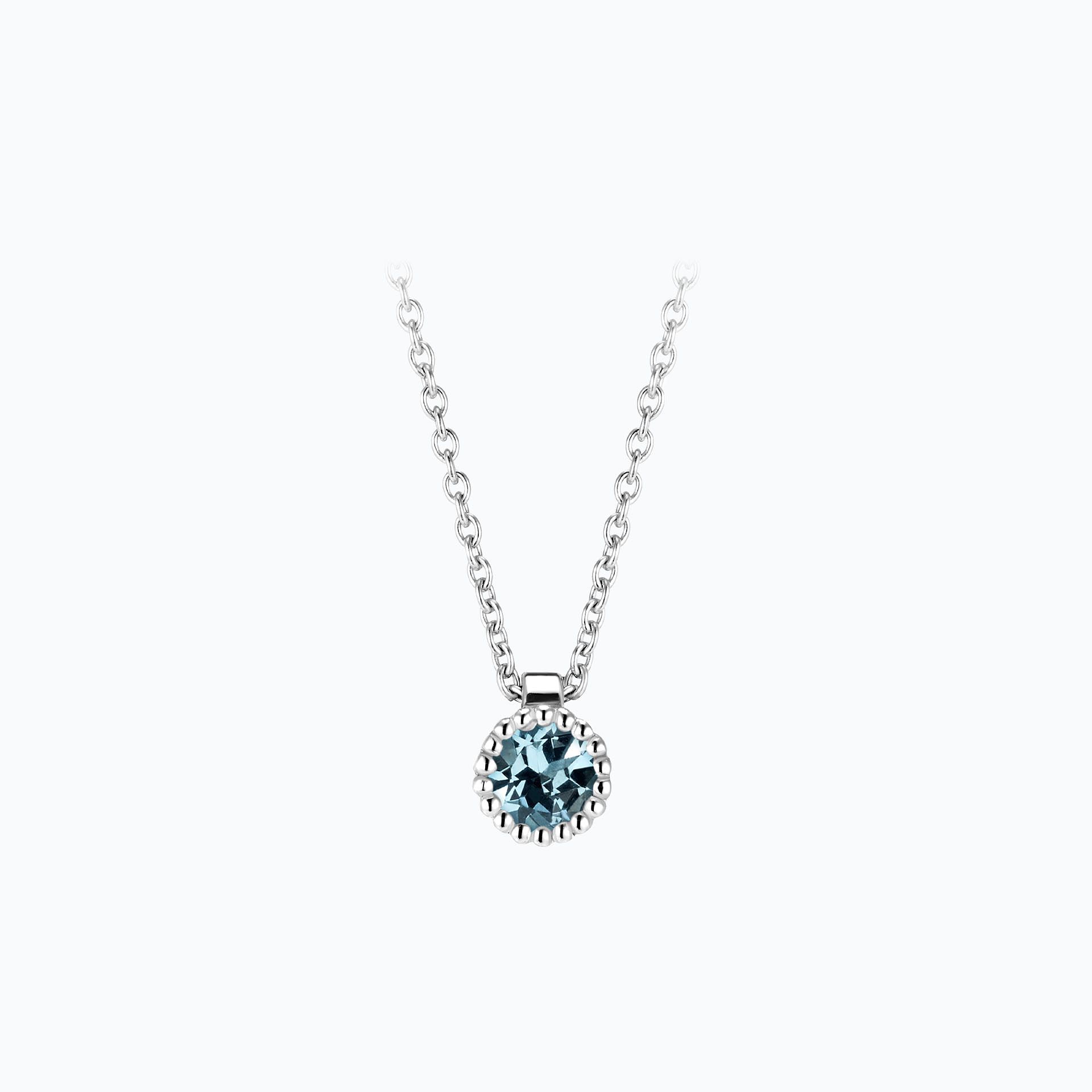 Collier Faustine Aigue-Marine 3.5 mm