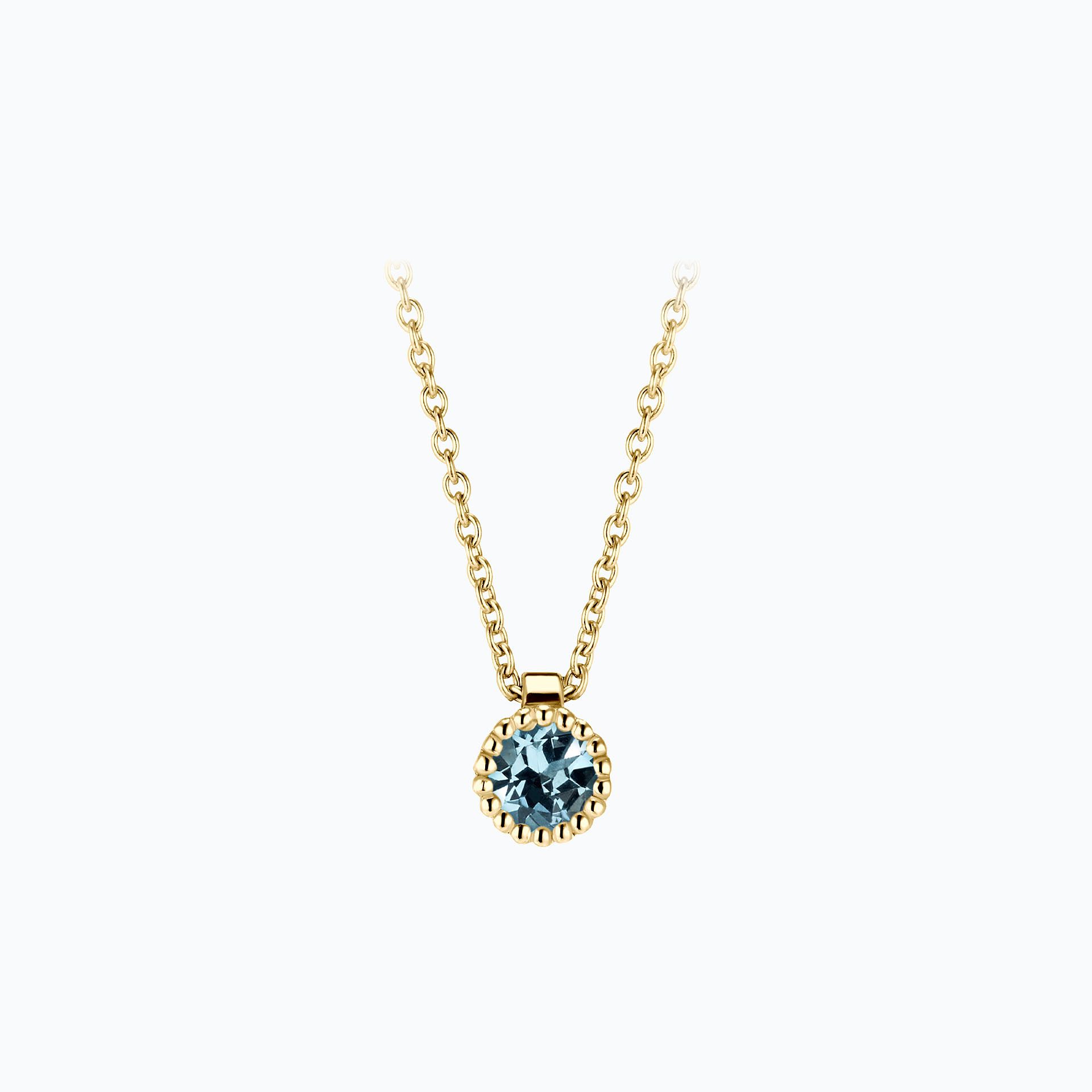 Collier Faustine Aigue-Marine 3.5 mm