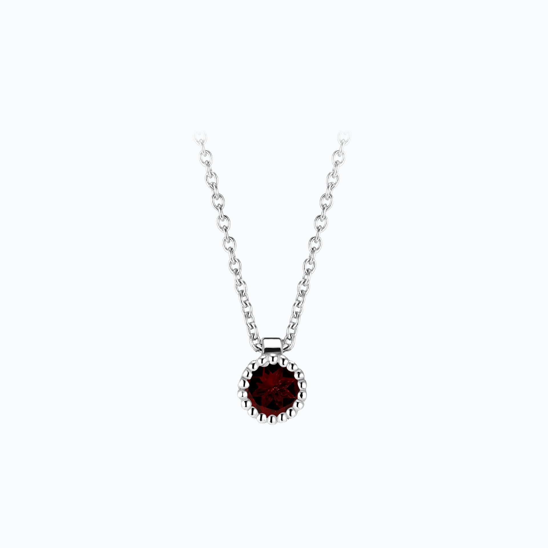 Collier Faustine Grenat 3.5 mm
