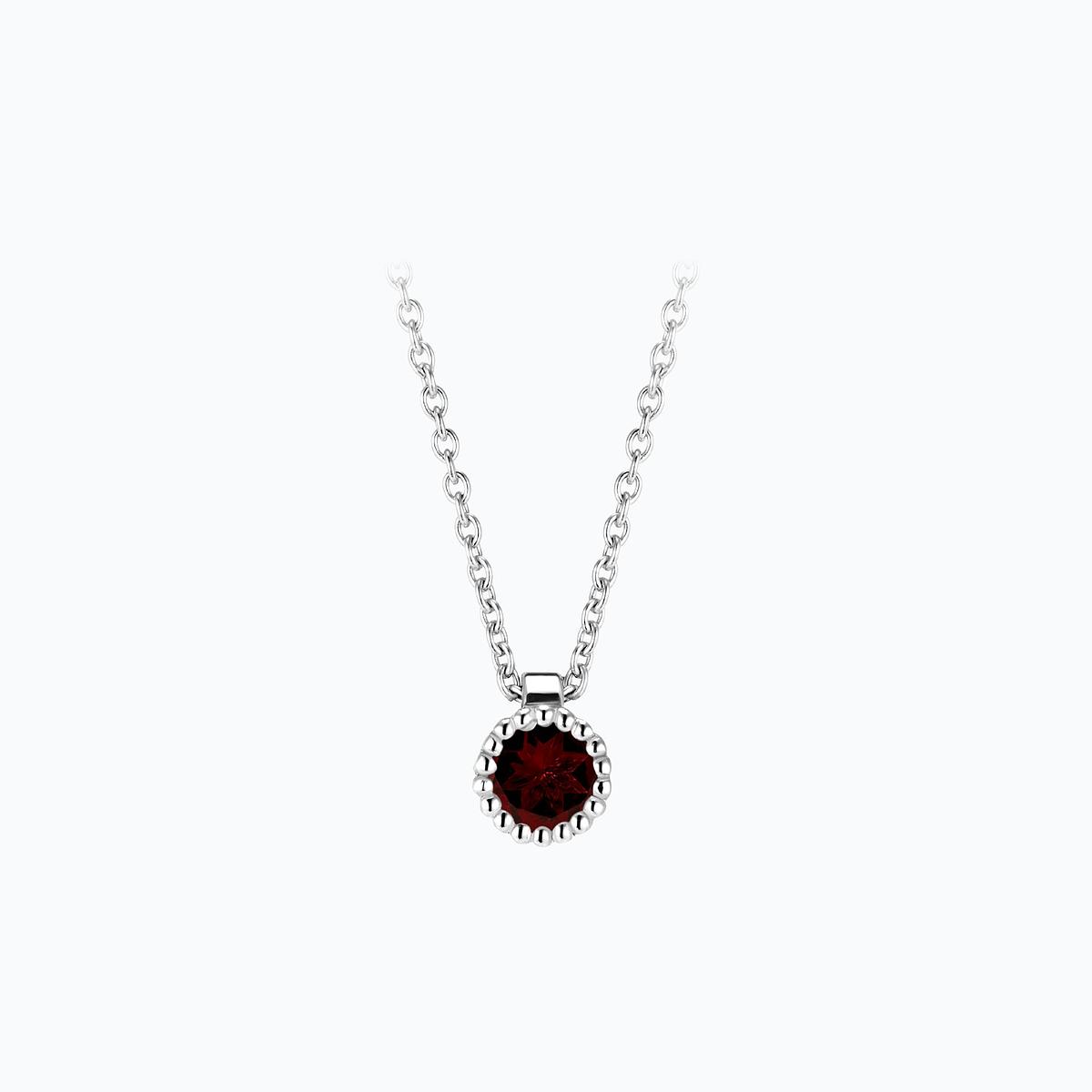 Collier Faustine Grenat 3.5 mm