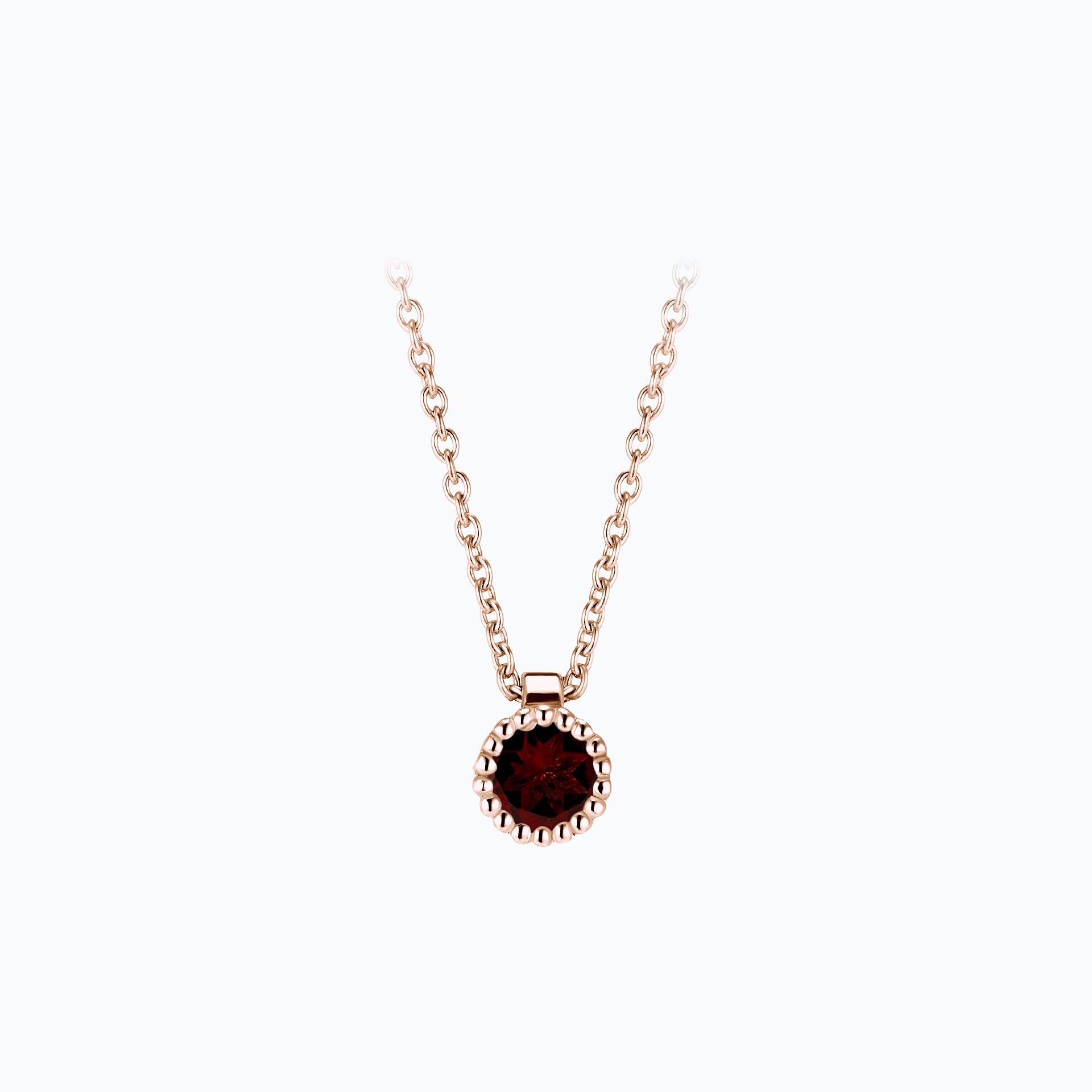 Collier Faustine Grenat 3.5 mm