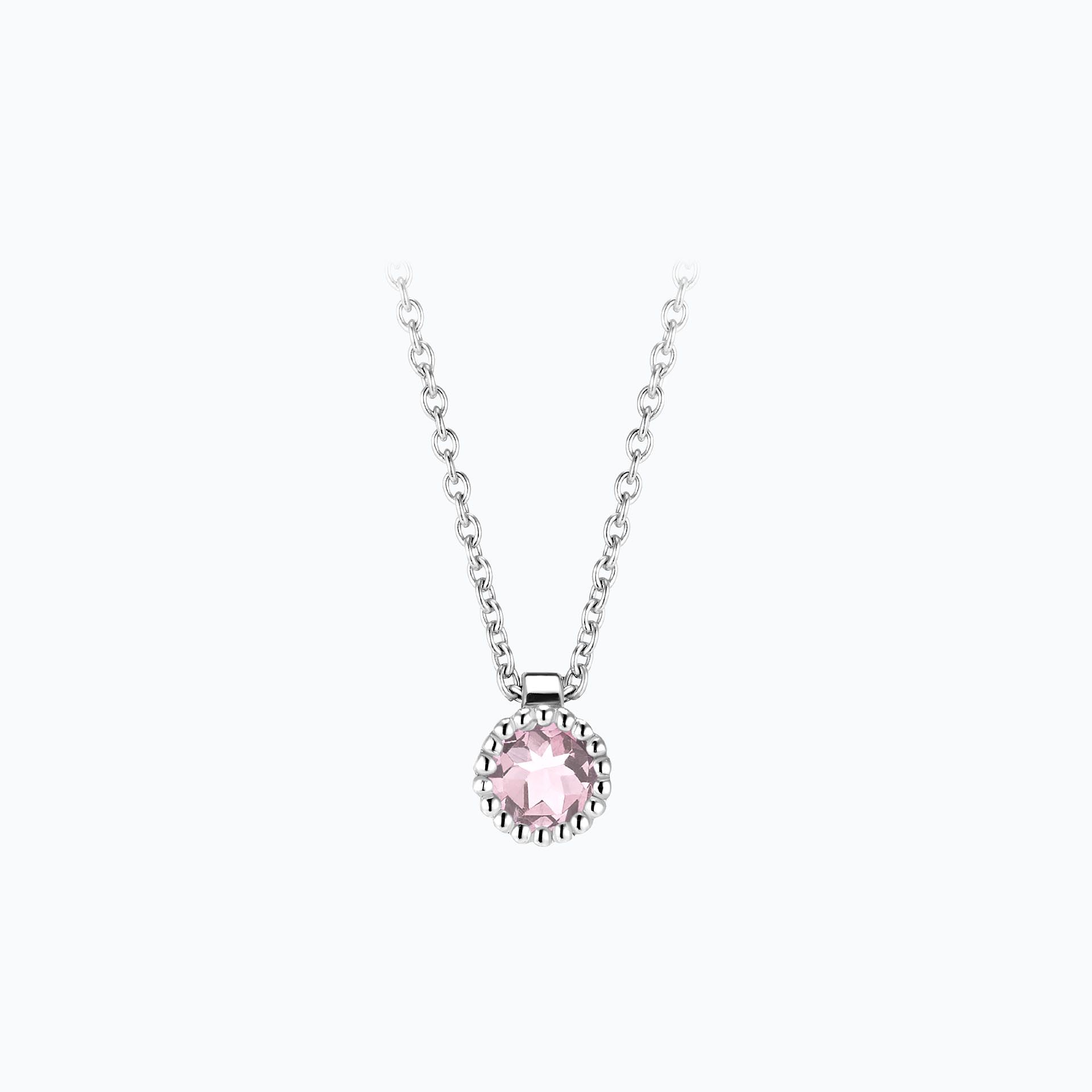 Collier Faustine Saphir Blanc de Rose 3.5 mm