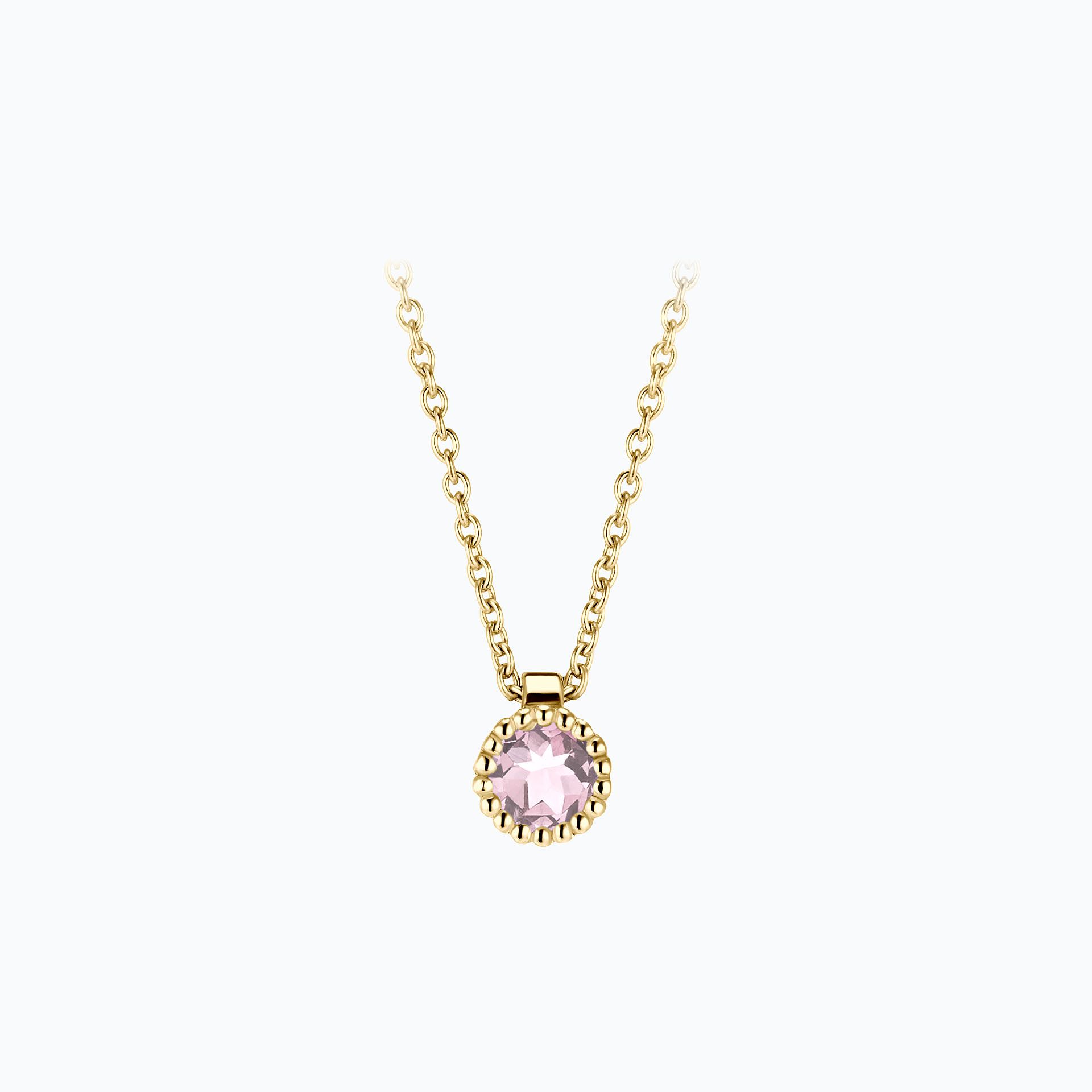 Collier Faustine Saphir Blanc de Rose 3.5 mm