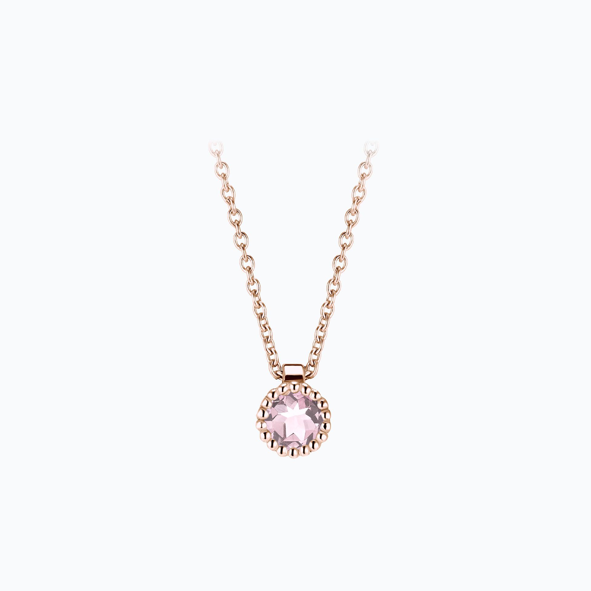 Collier Faustine Saphir Blanc de Rose 3.5 mm