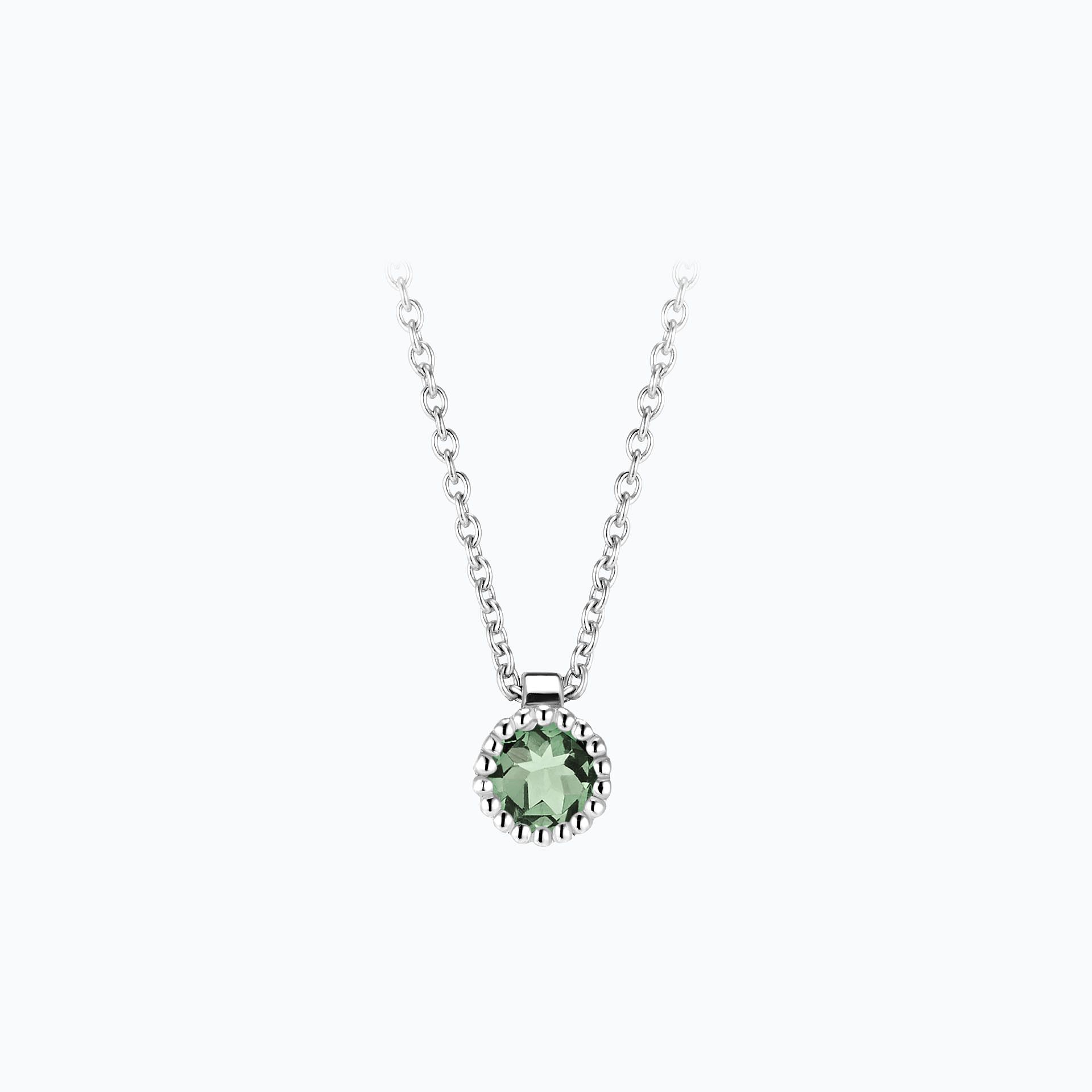 Collier Faustine Saphir Vert 3.5 mm