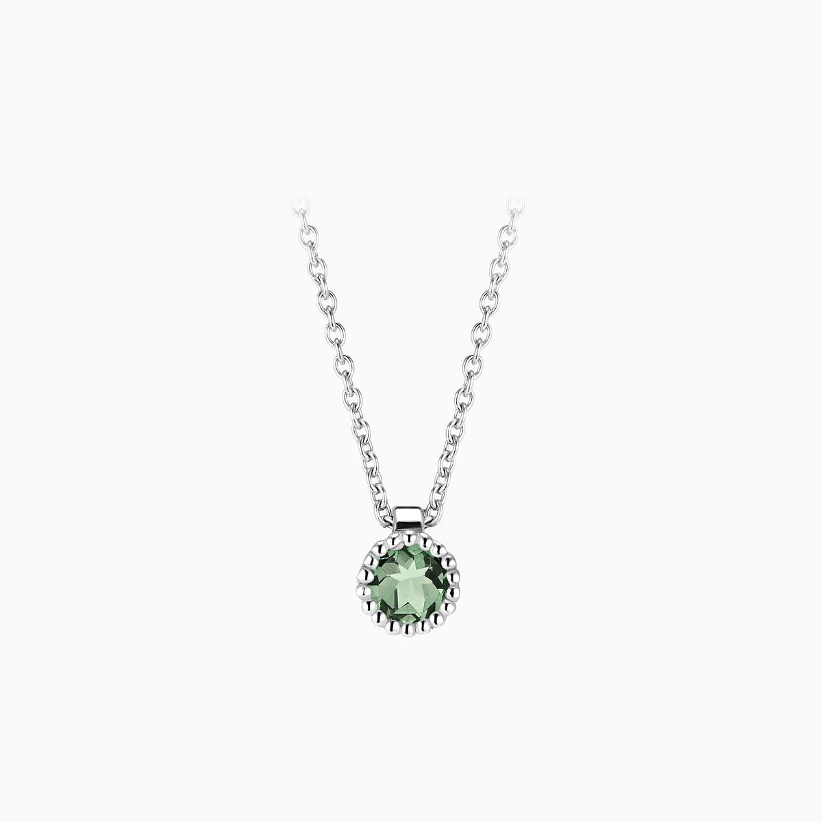 Collier Faustine Saphir Vert 3.5 mm
