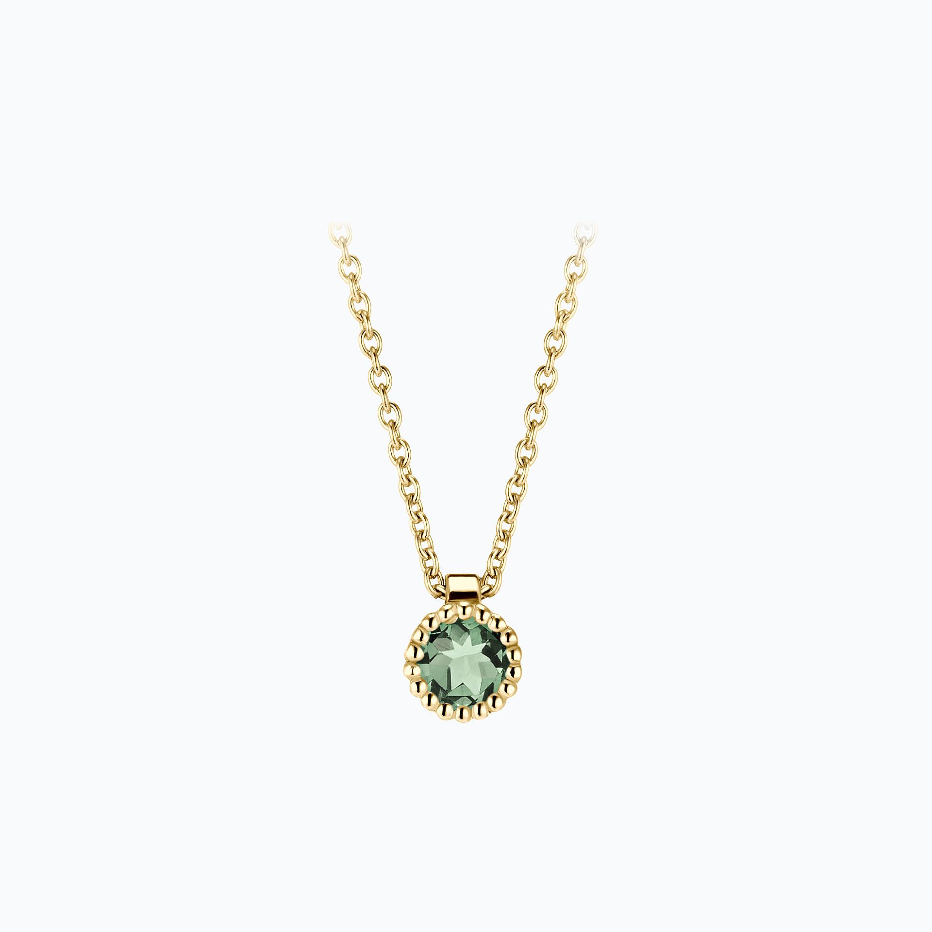 Collier Faustine Saphir Vert 3.5 mm