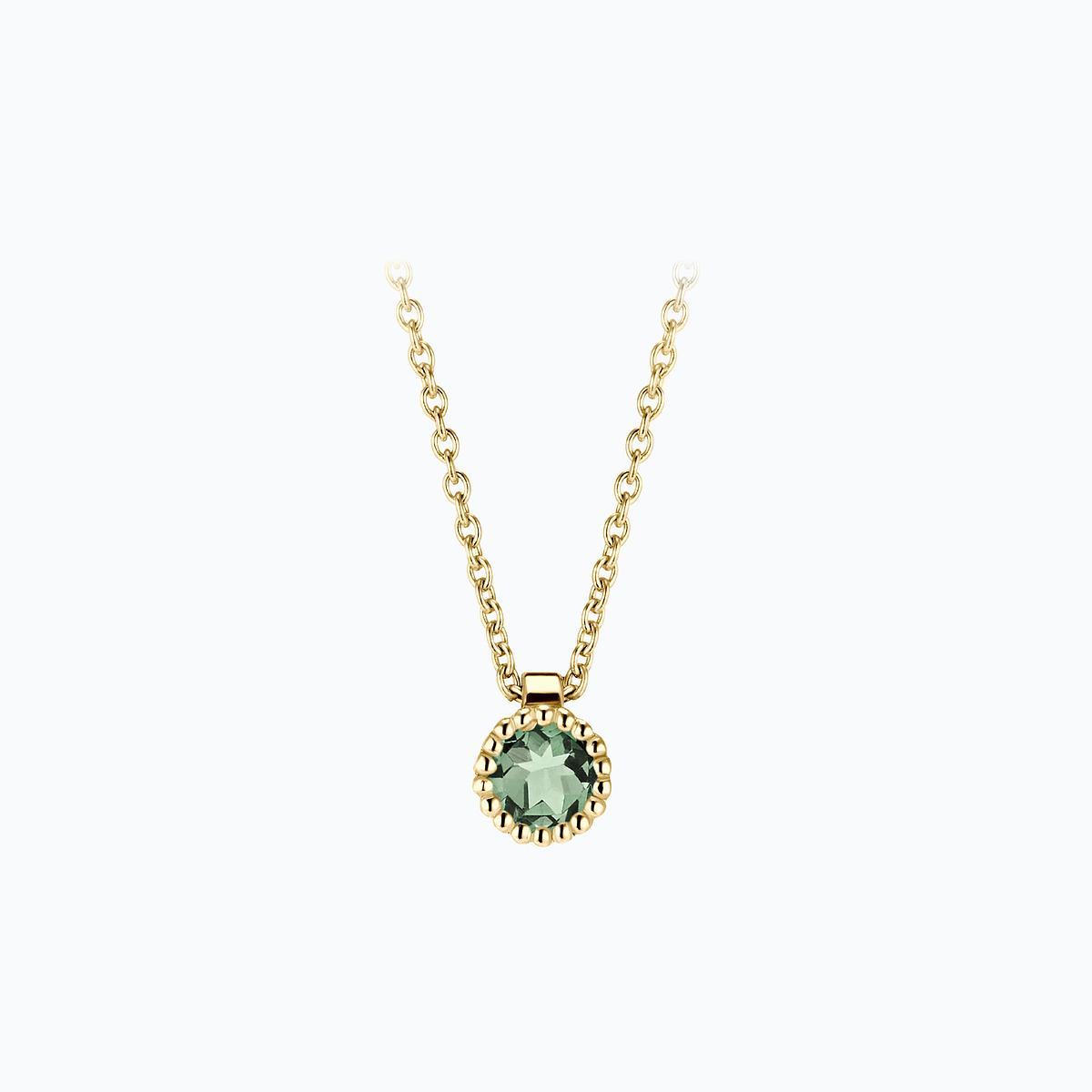 Collier Faustine Saphir Vert 3.5 mm