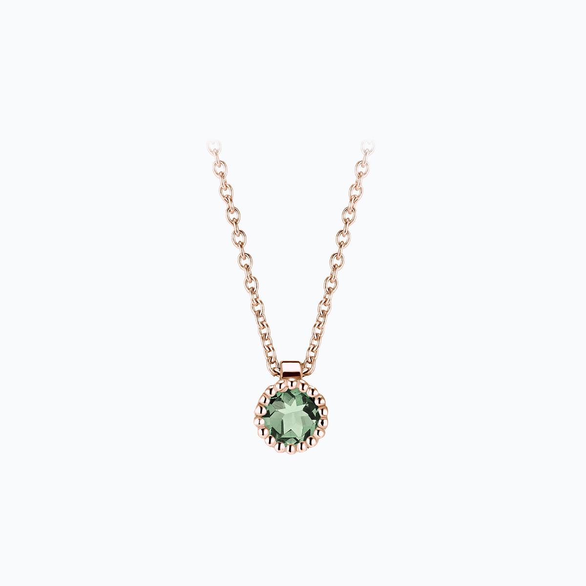 Collier Faustine Saphir Vert 3.5 mm