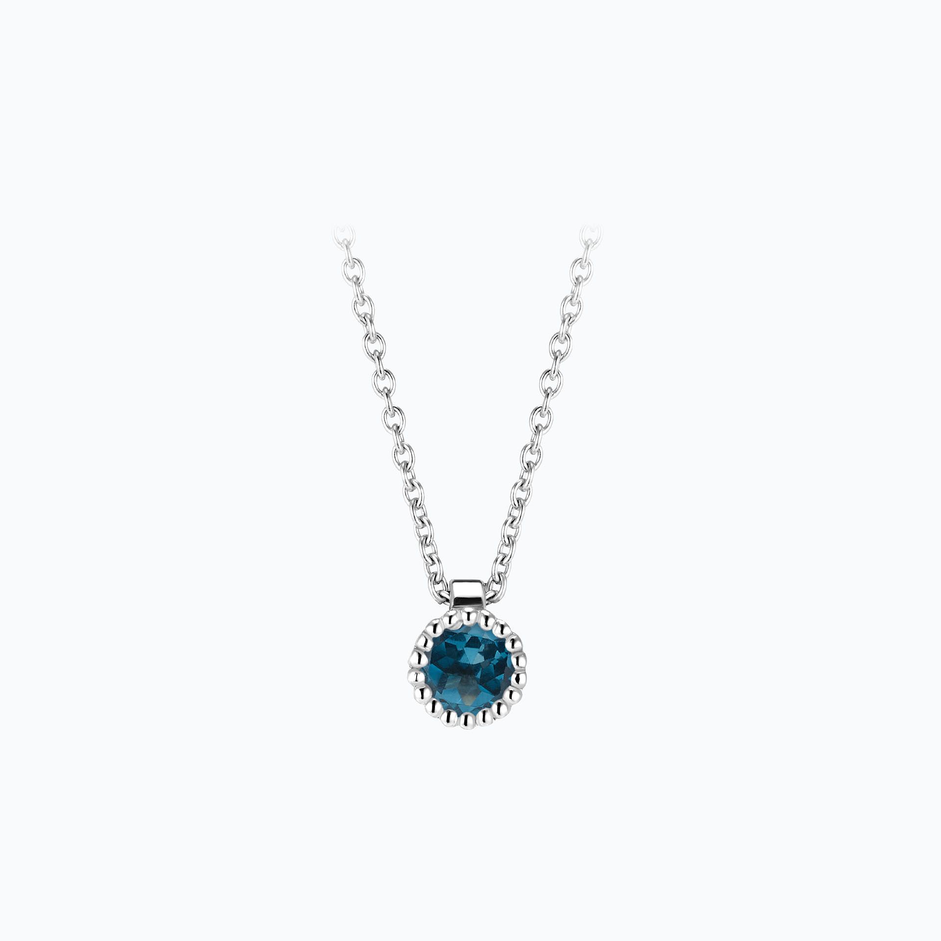 Collier Faustine Topaze Blue London 3.5 mm