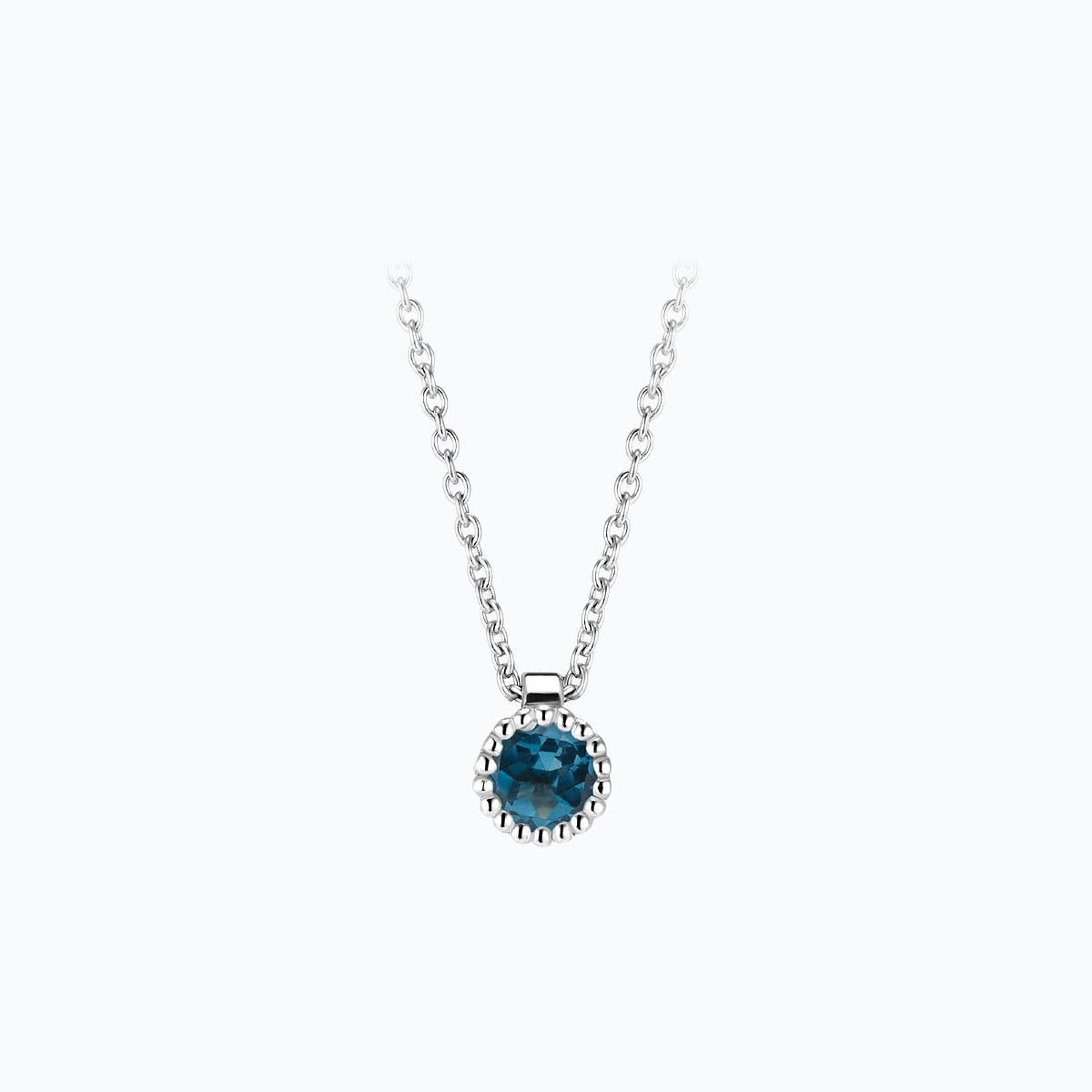 Collier Faustine Topaze Blue London 3.5 mm