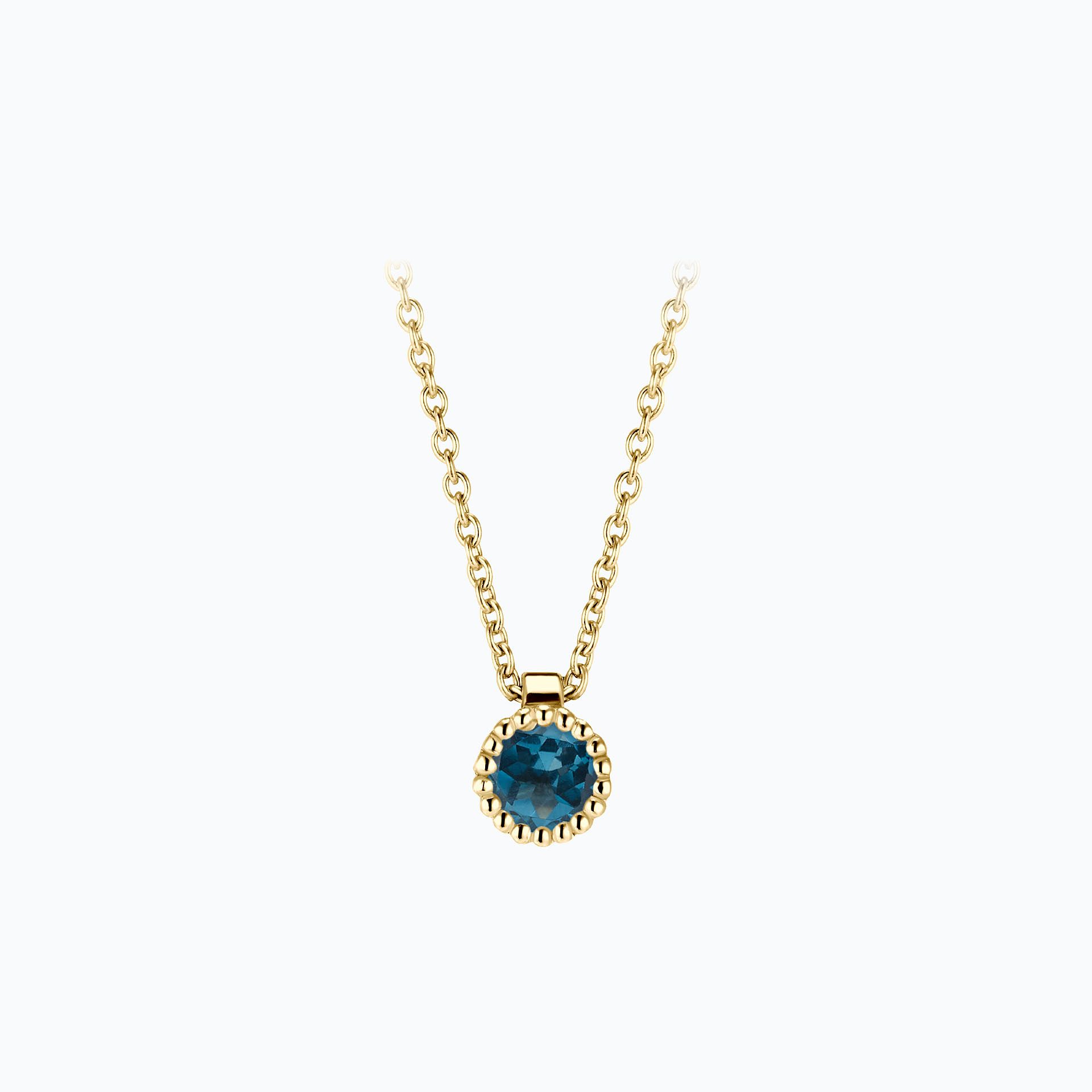 Collier Faustine Topaze Blue London 3.5 mm