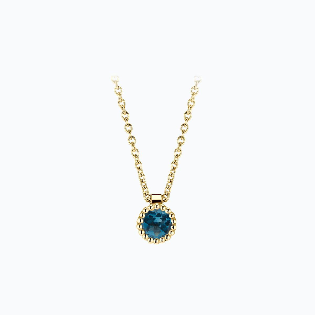 Collier Faustine Topaze Blue London 3.5 mm