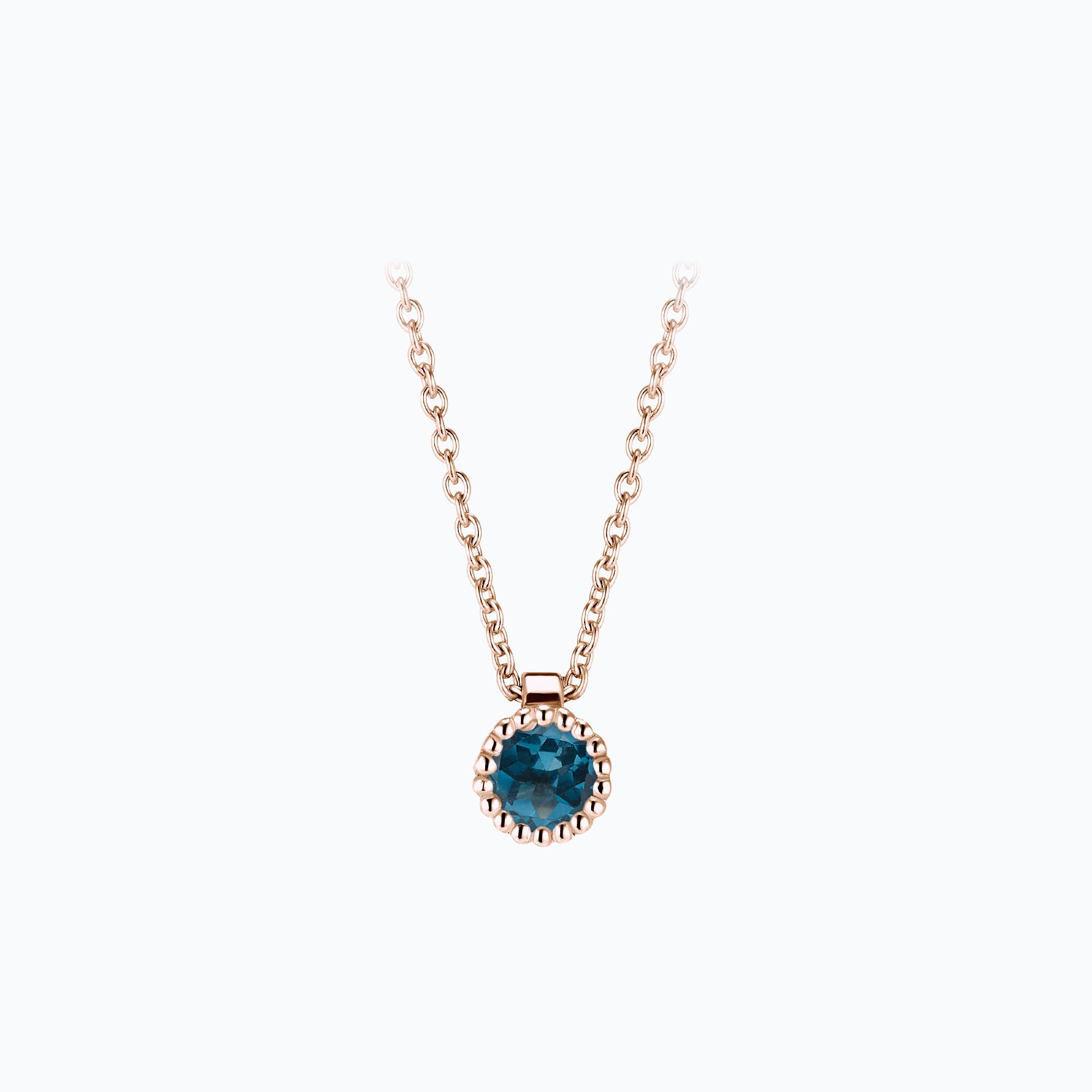 Collier Faustine Topaze Blue London 3.5 mm